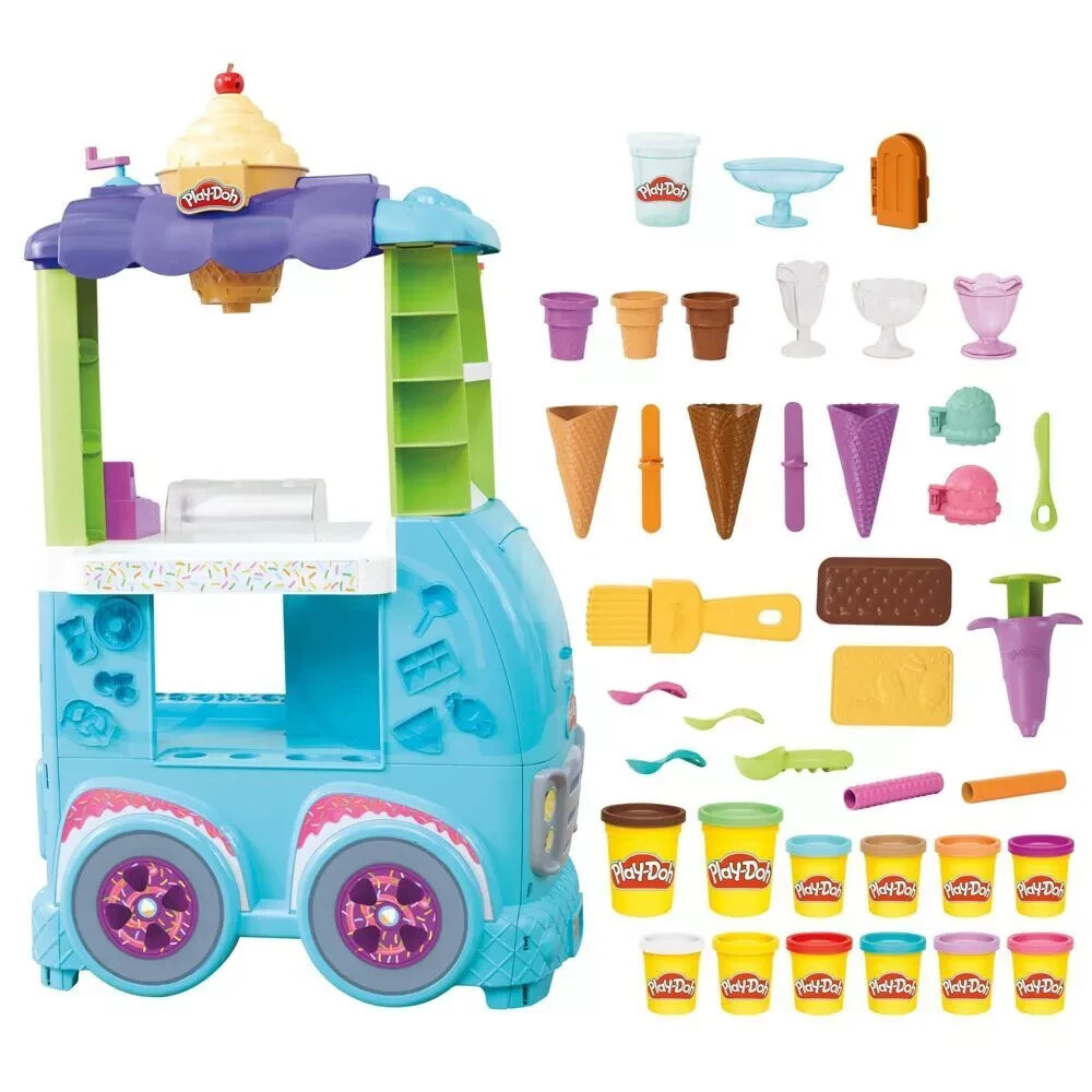 Play-Doh Kitchen Creations Ultimate Ice Cream Truck Toy Playset play dough