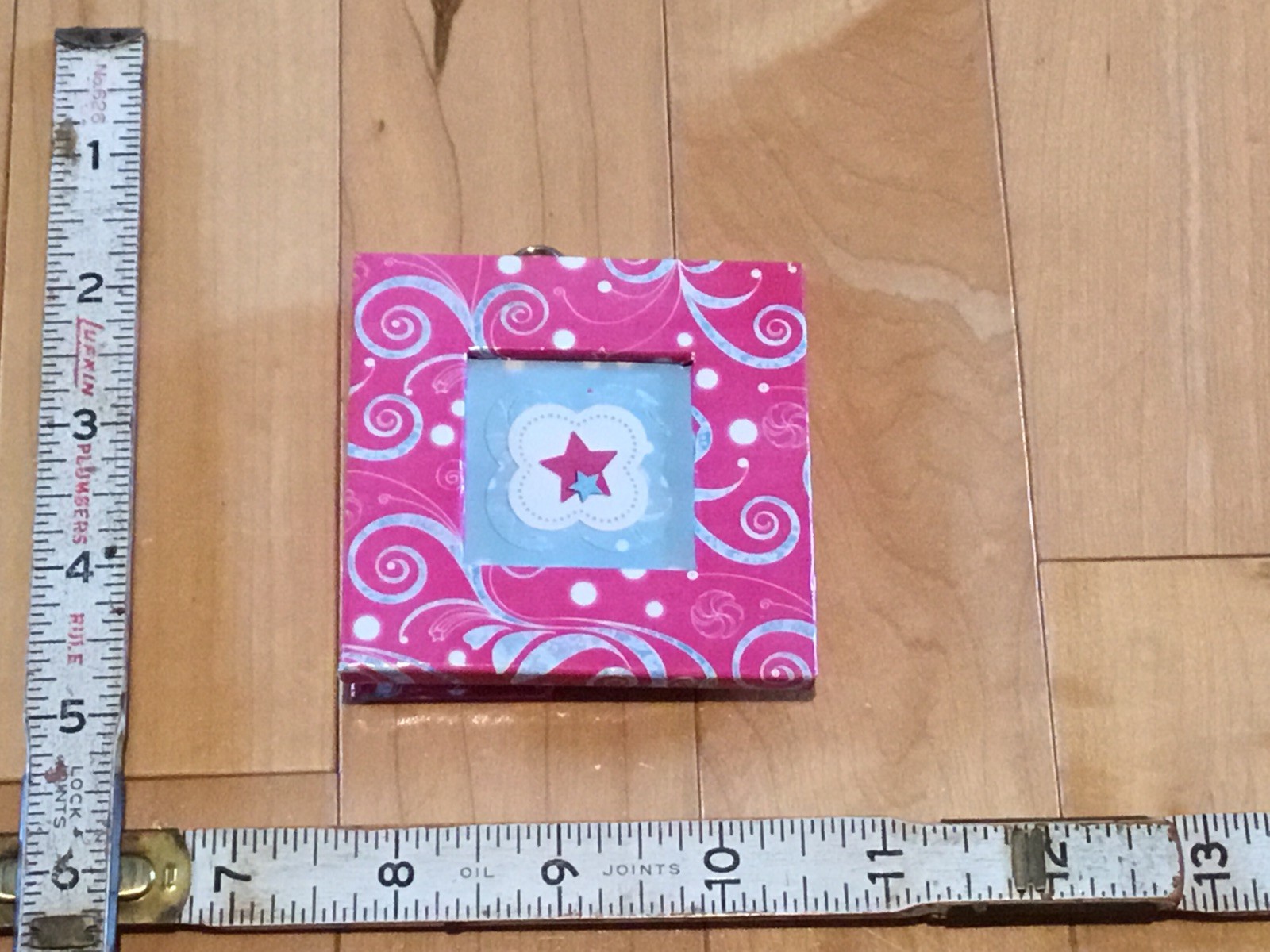 Pink And Blue Swirl Creative Memories Mini 3"x3" Photo Frame Or An Ornament 2007