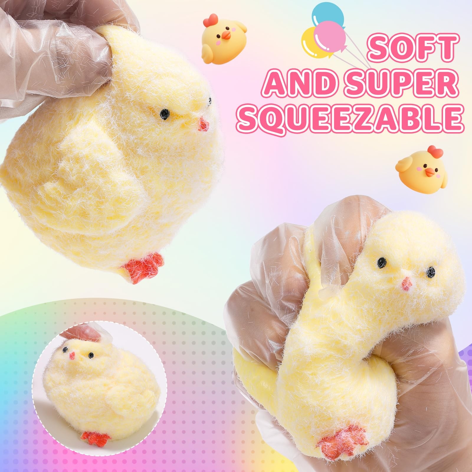 6Pcs Big Taba Squishy -3.15in, Handmade Ultra Soft Chick Taba Squishy Kit, Cu...