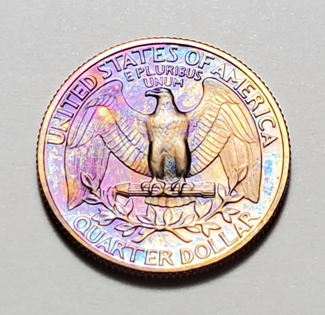 TONED 1980 S WASHINGTON QUARTER PROOF UNC #C3847
