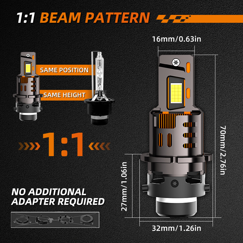 2X LED Headlight Bulb D4S D4R Replace HID Xenon Super White 6000K Conversion Kit