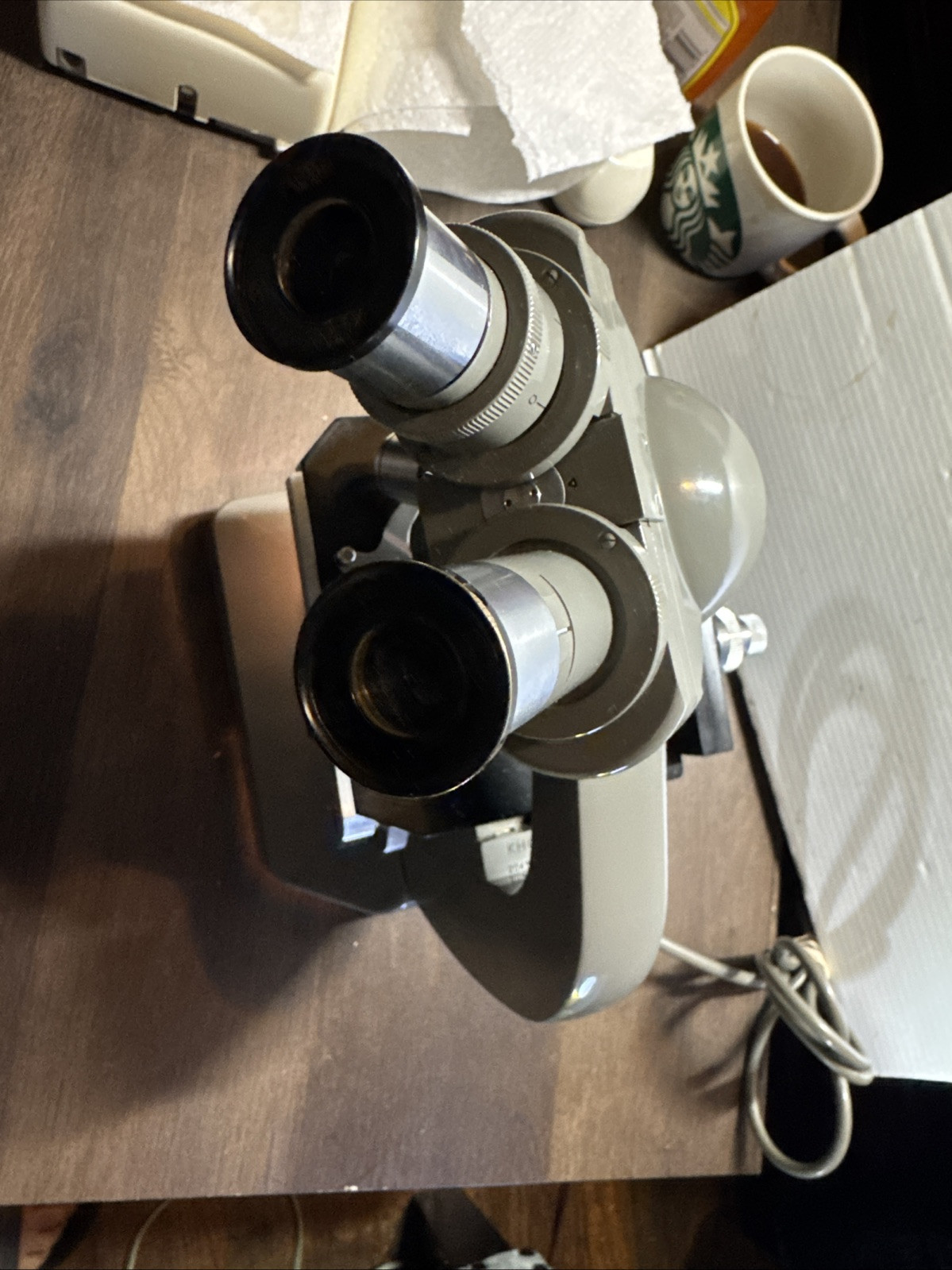 Vintage Olympus KHC 204857 Binocoular Microscope TESTED PLEASE READ