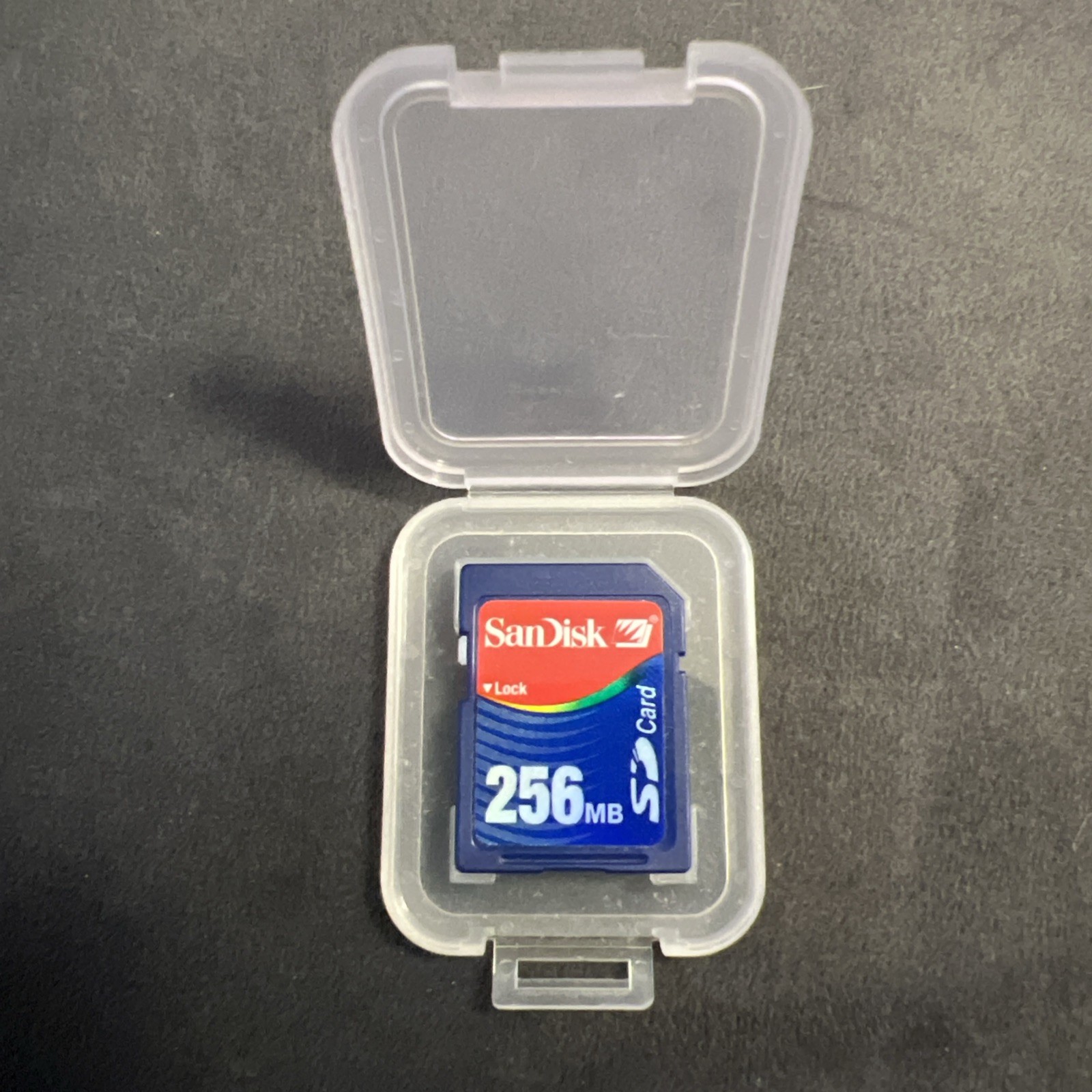 SD CARD SANDISK 256MB With Case tested works