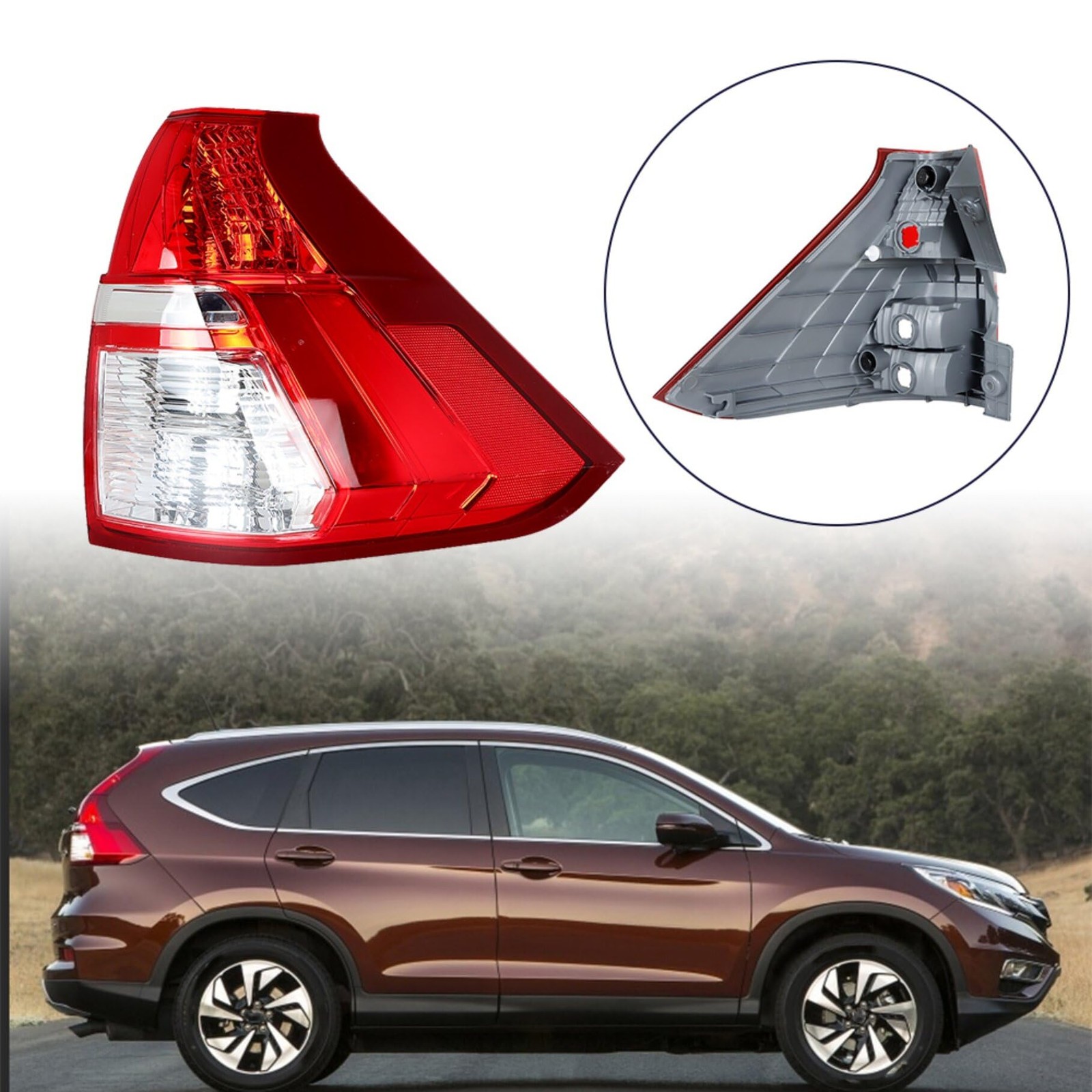 Tail Light Right Side Replacement for 2015 2016 CRV Rear Brake Lamp 33500T1WA01