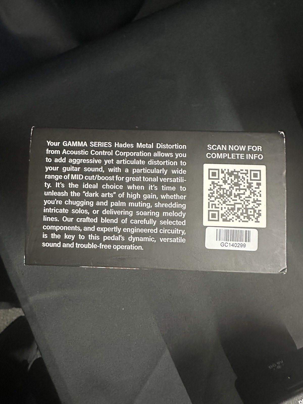 GAMMA Hades Metal Distortion Effects Pedal