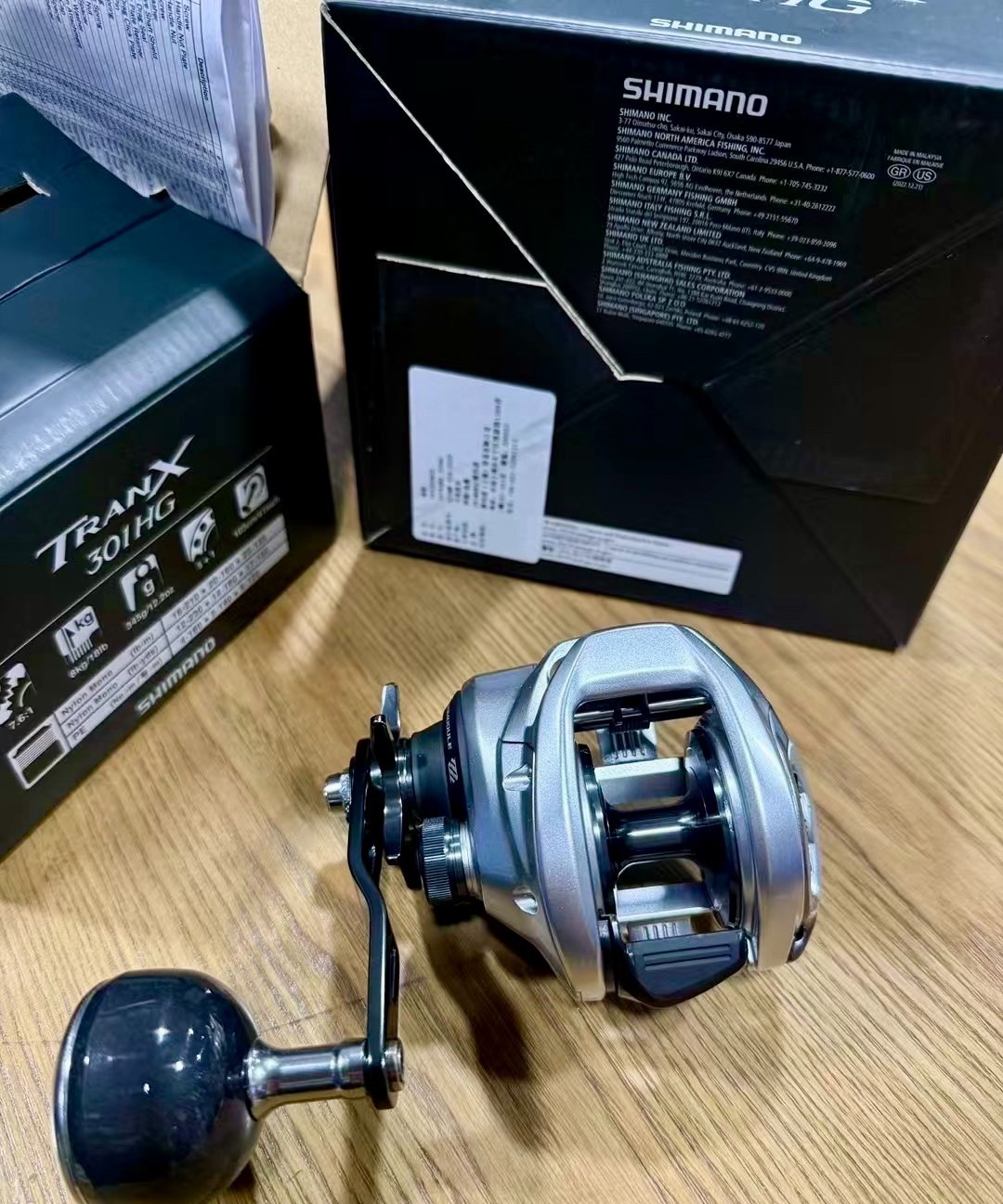 Store DEMO Shimano 2024 Tranx 301 HG B 7.6:1 Left Hand Casting Fishing Reel