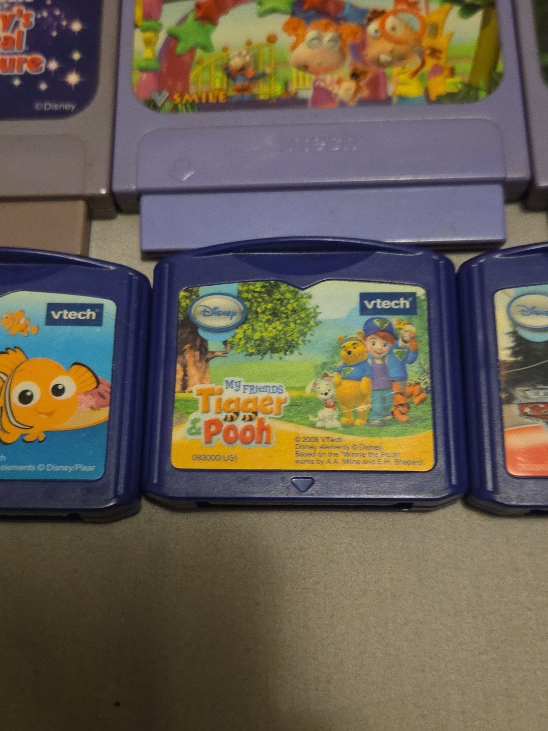 VTECH GAME LOT. 6 GAMES TOTAL. 3 BIG, 3 SMALL. ALL VTECH