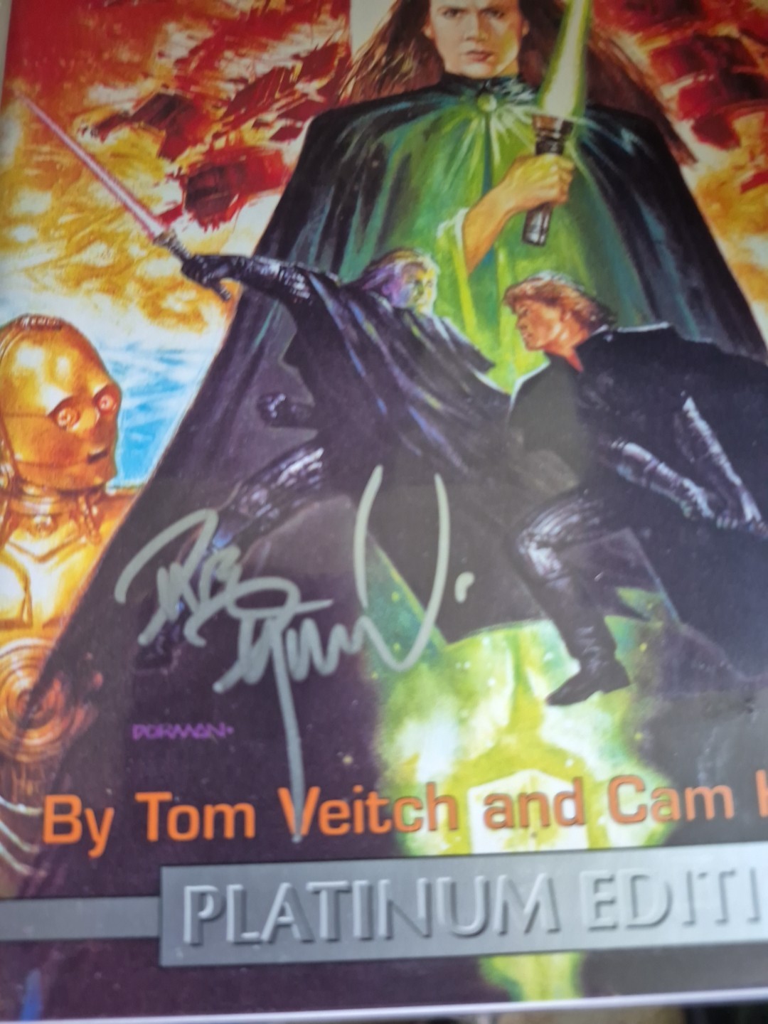 Star Wars Dark Empire Platinum #6 Series #1 Signed Dave Dorman Jedi Leia