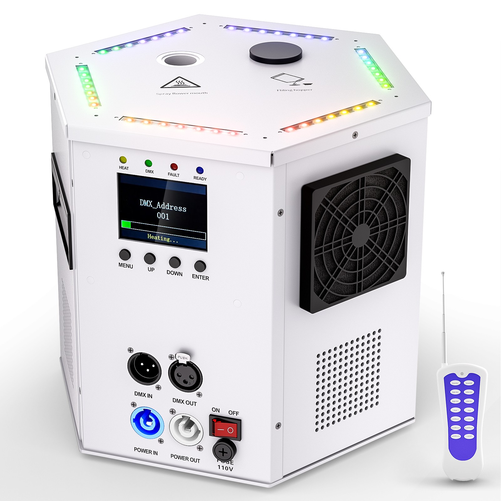 Stage Firework Machine 1200W DMX Cold Spark Machine with Wireless Remote Control