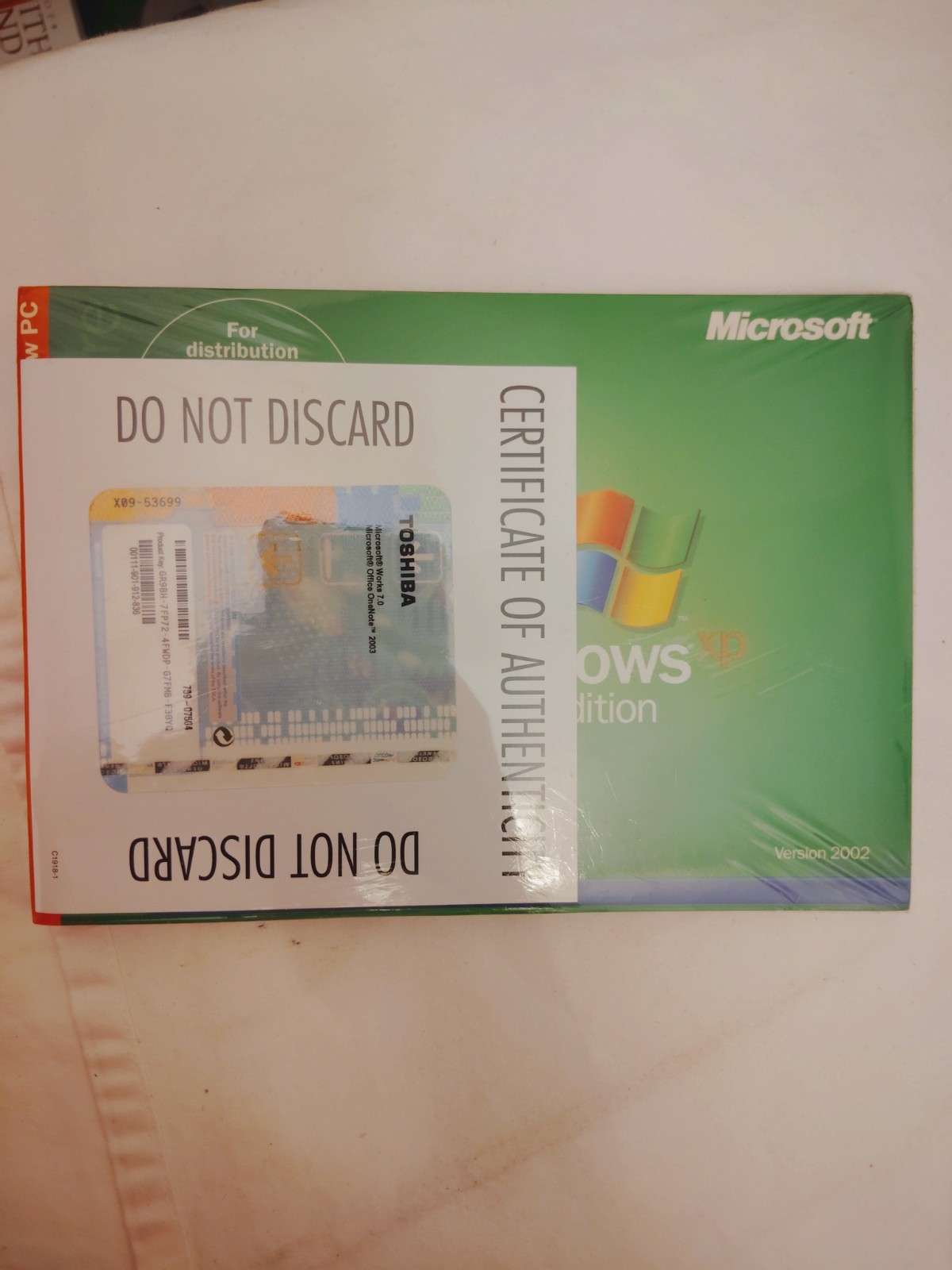 Microsoft Windows XP Home Edition and Toshiba Satellite A45 Recovery DVD (Z-340)