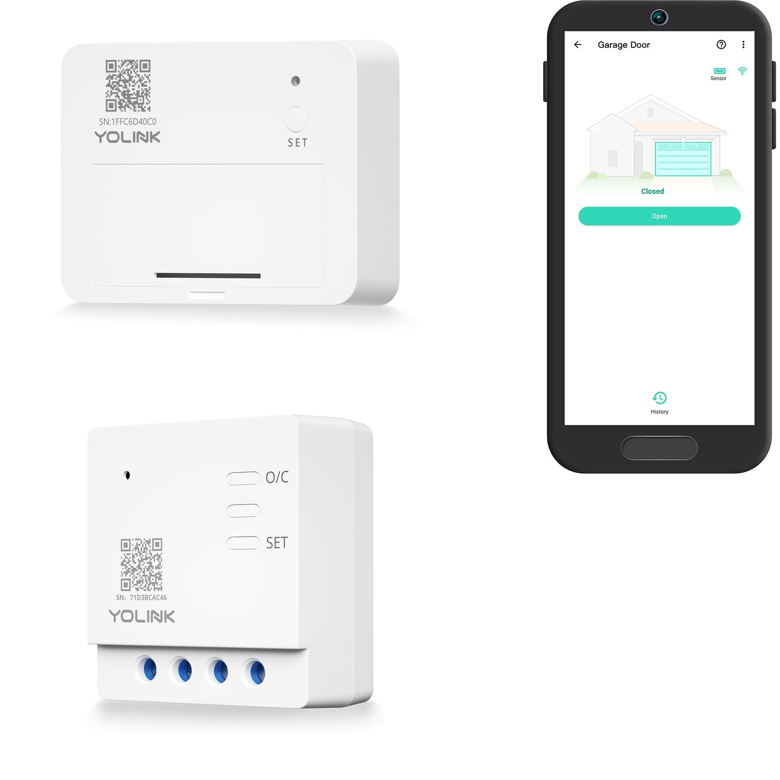 YoLink Garage Door Controller White