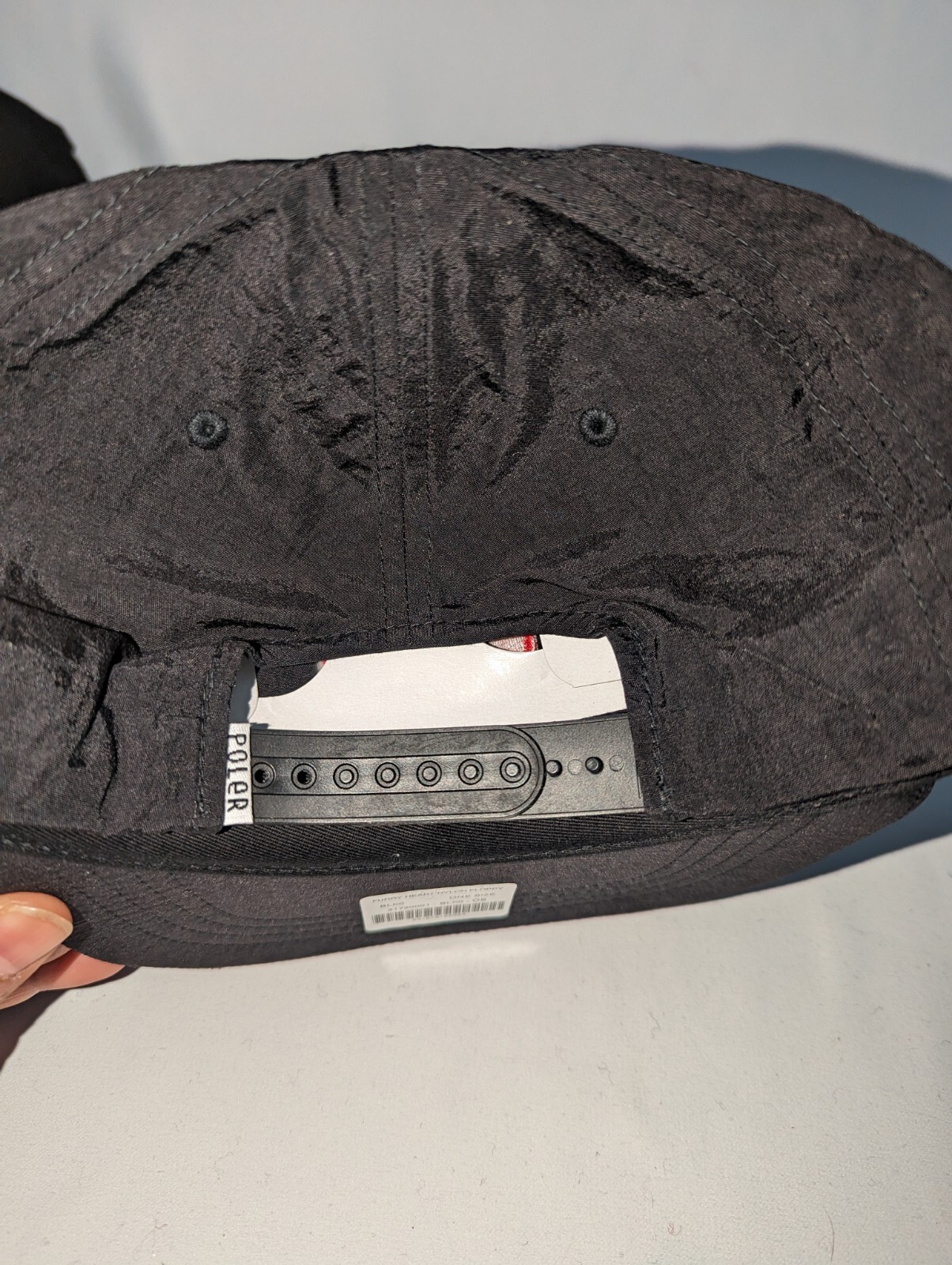 POLER Camp Vibes Furry Heart Nylon Floppy Hat Snapback Black *New