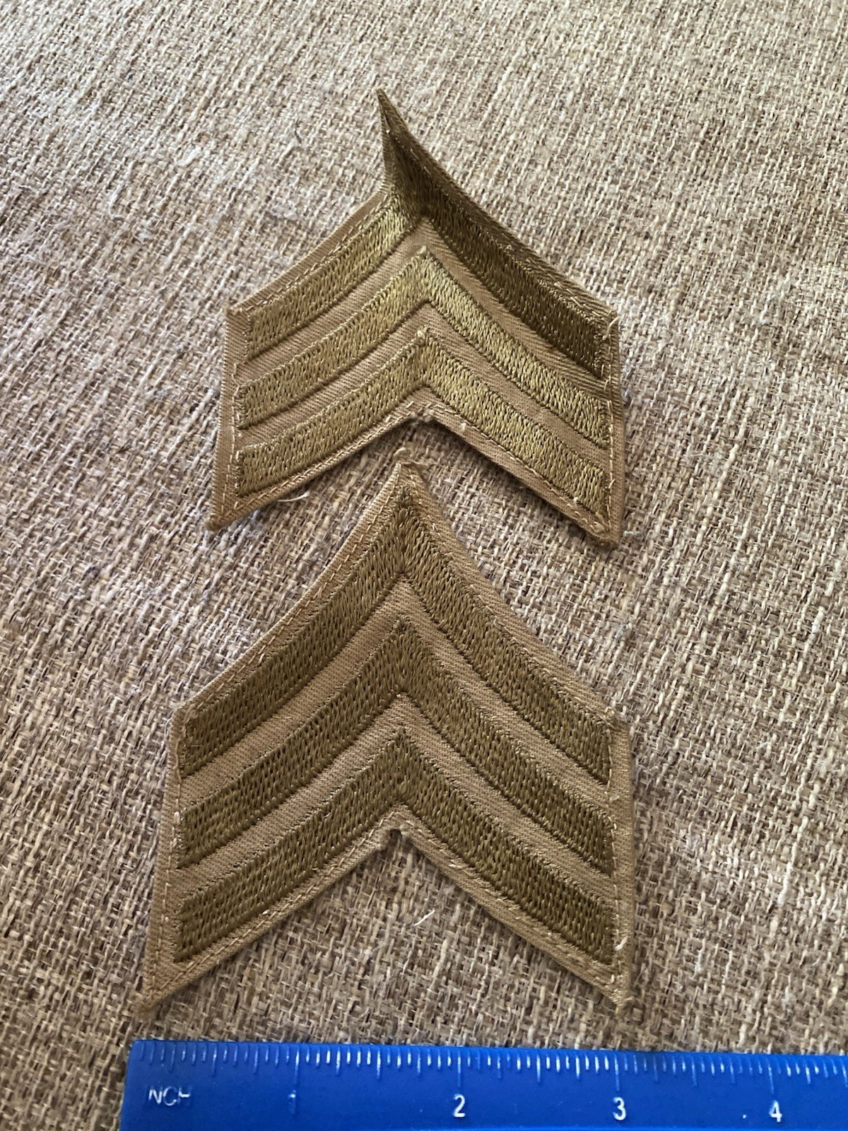 Pair Of WWII Army Sergeant Enlisted Rank Patches INV16736