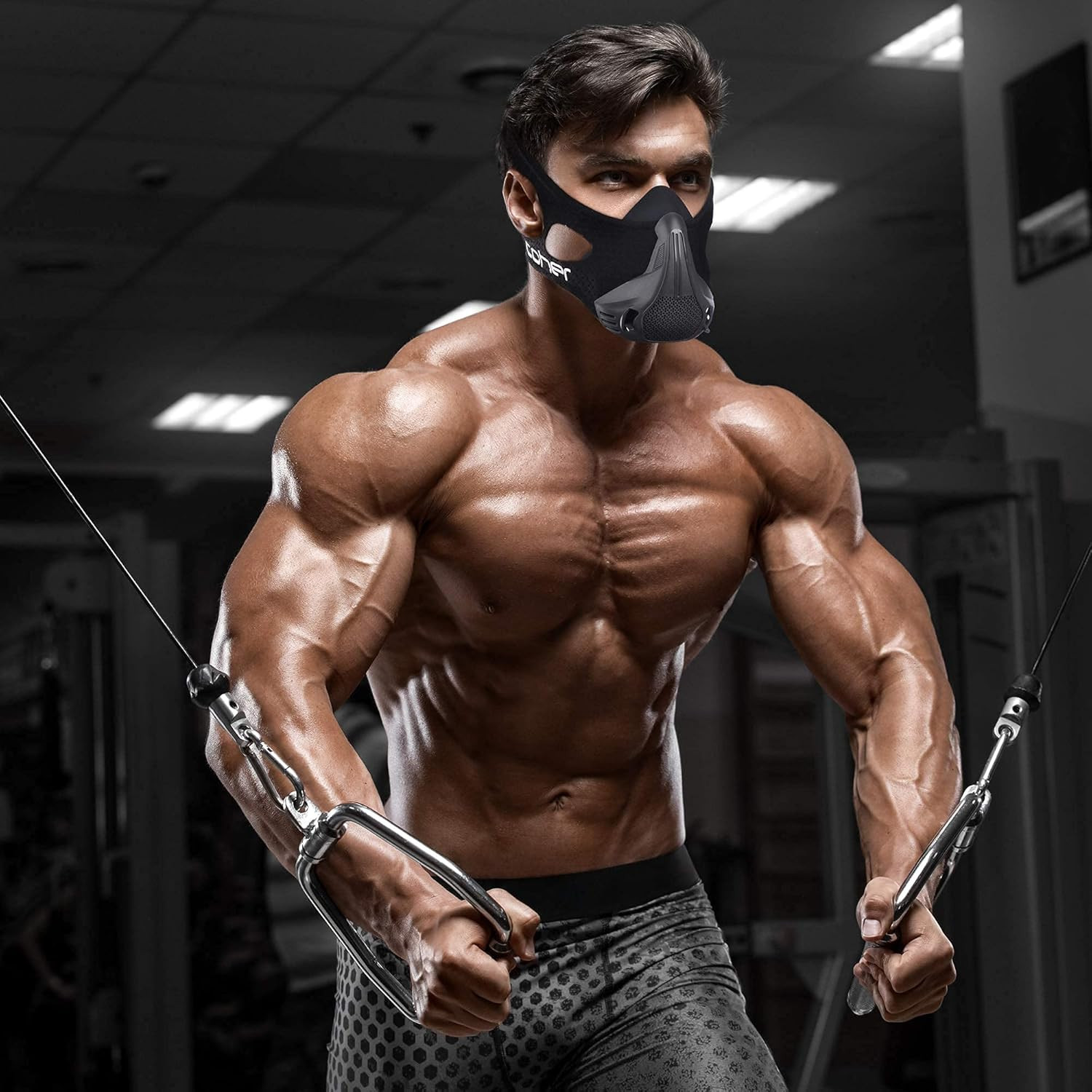 Workout Mask Breathing Mask for Men and Women - Adjustable Resistance Levels - I