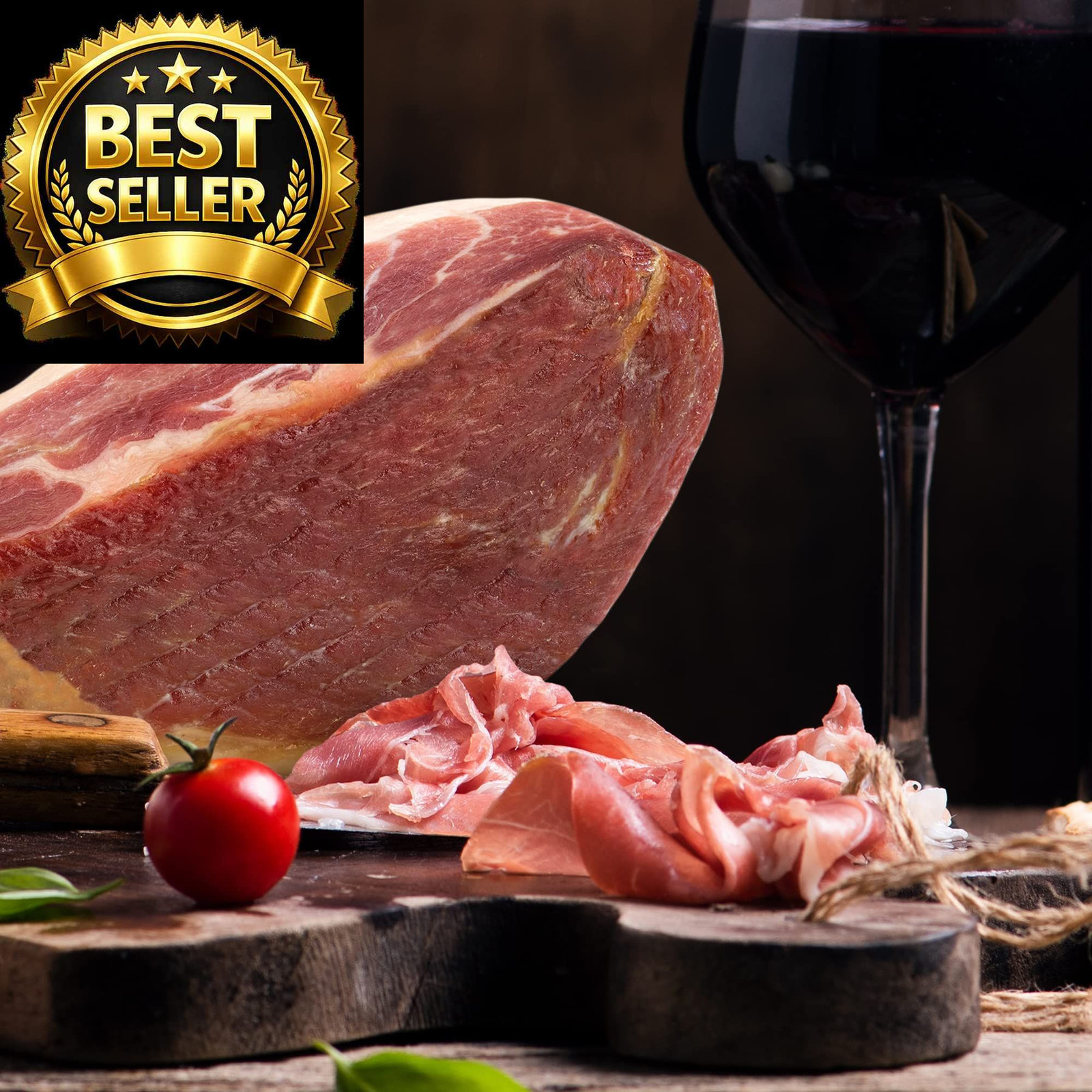 Serrano Ham Boneless & Stand - Spanish Jamon Ideal for Tapas...