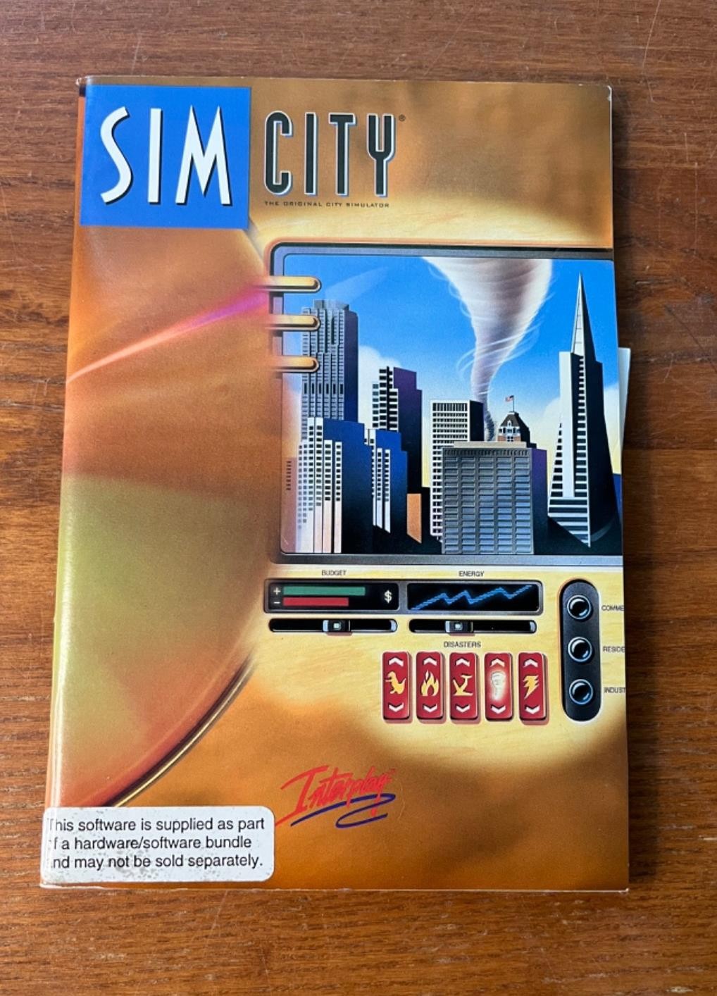 Sim City Original 1994 Interplay CD-ROM DOS v1.1n OEM with manual