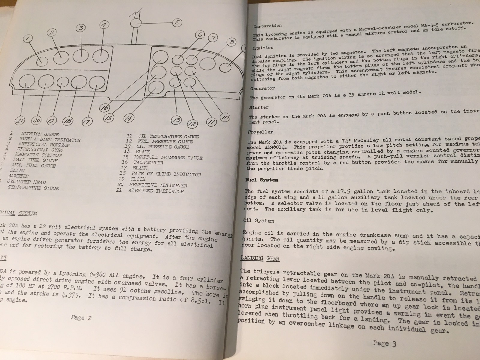 Original Mooney M-20A Service & Maintenance Manual