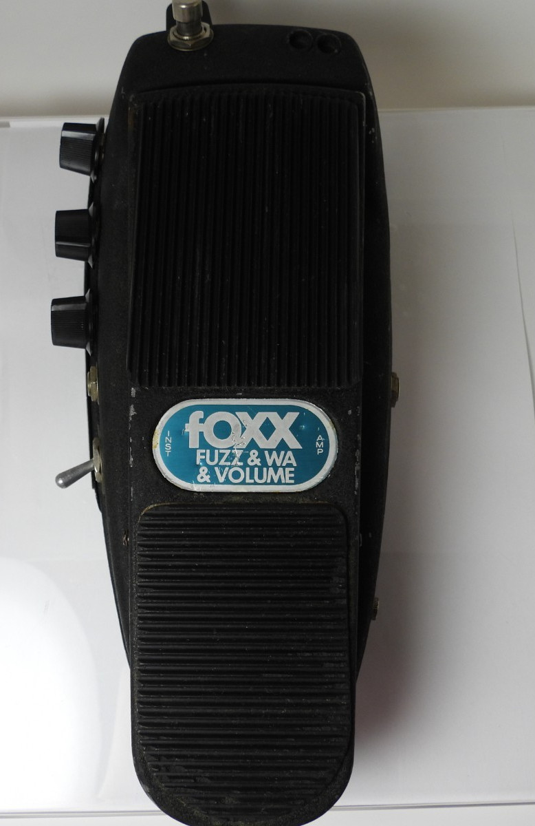 Vintage Foxx Fuzz & Wa & Volume Wah Effects Pedal Rare Original Black