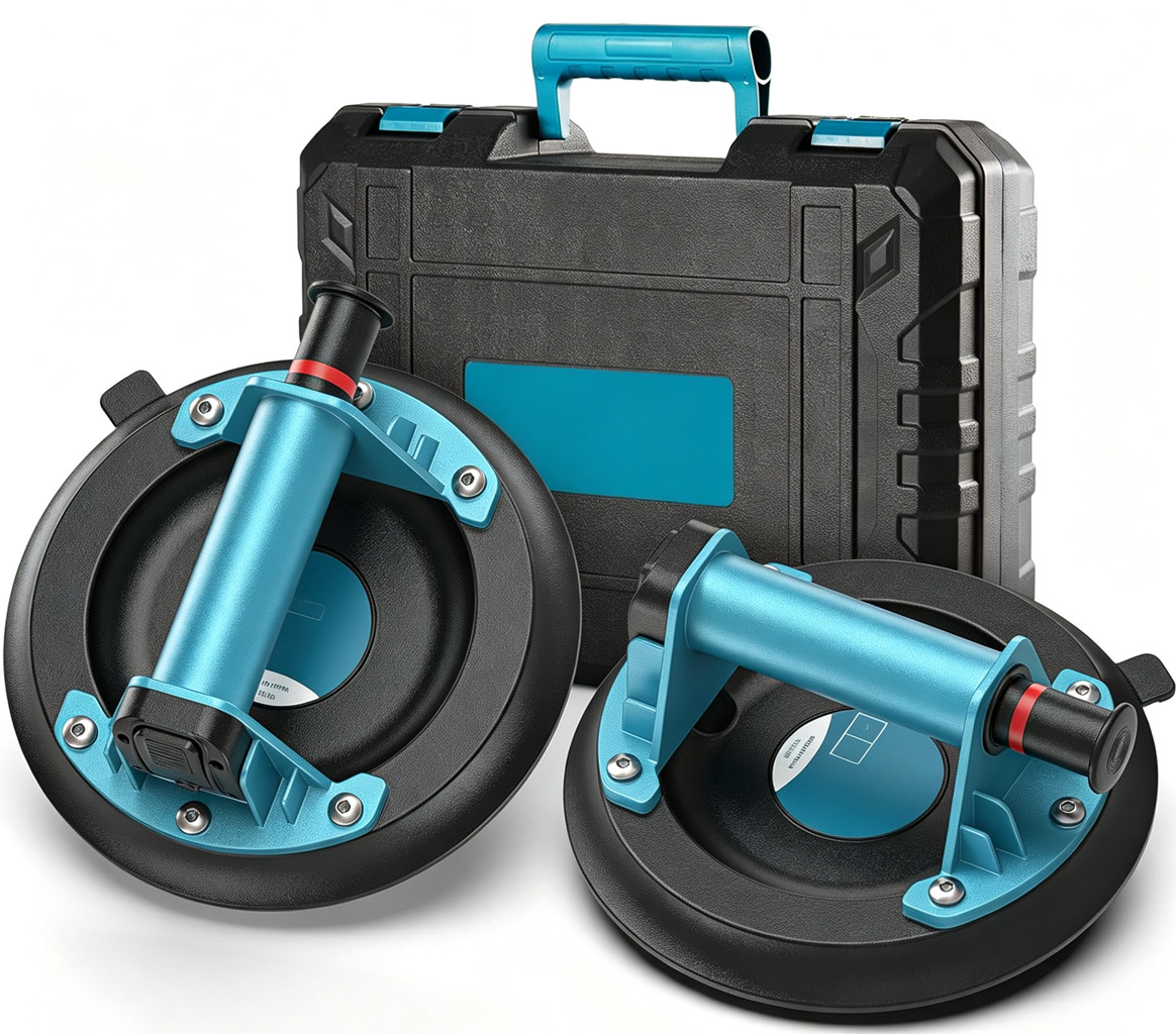 2PCS 8" Tile Suction Cup Vacuum Lifter Glass Lifting 550lb Max Load Heavy Duty
