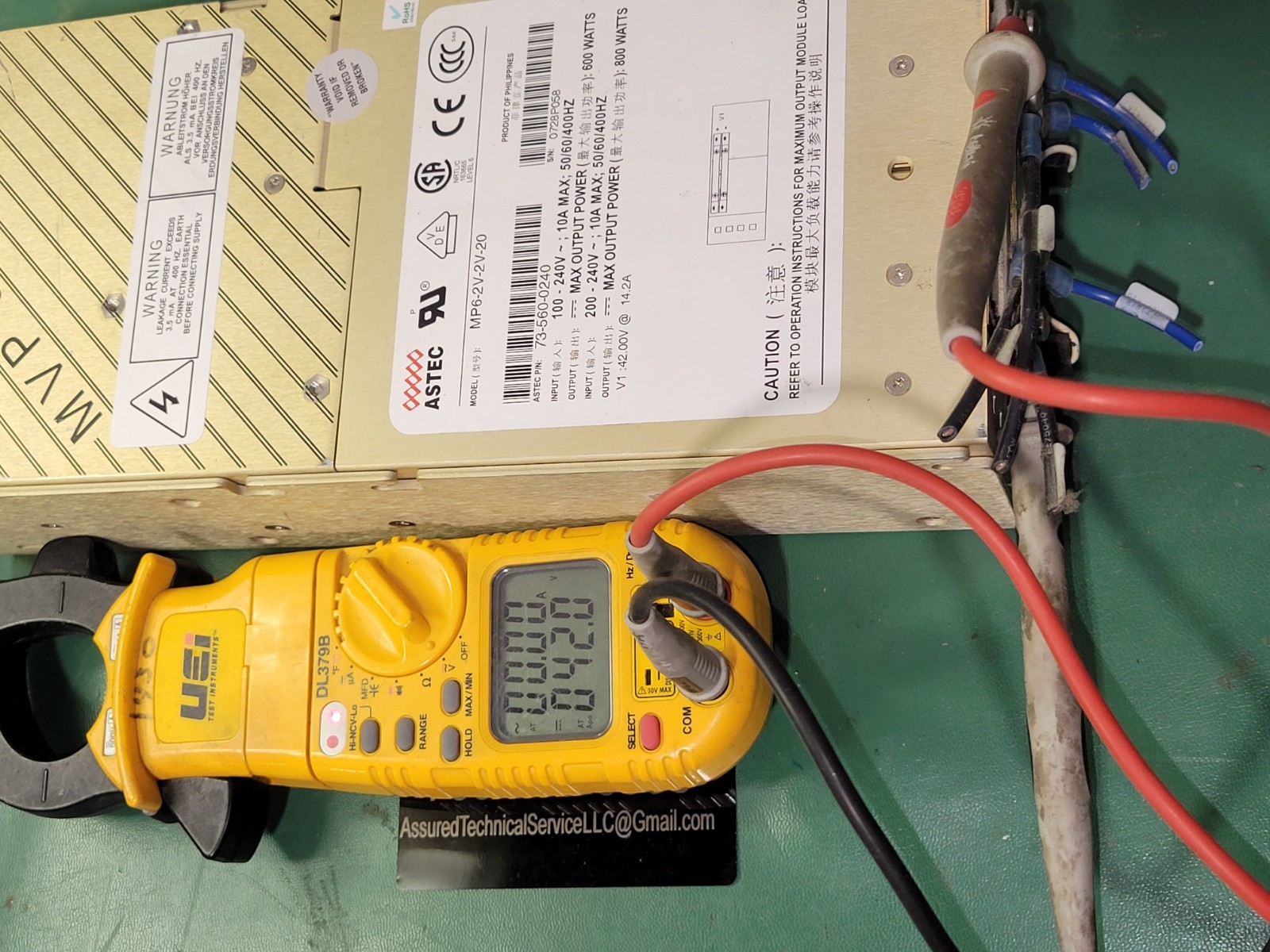 Universal Instruments ASTEC MP6-2V-2V-20 Power Supply Bench Tested