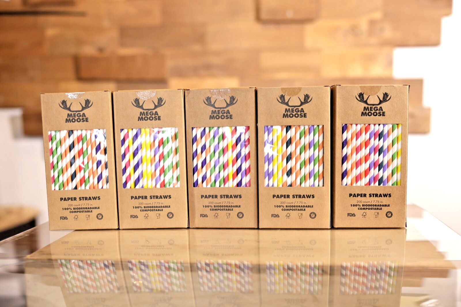 Bulk (1000) of Multicolored Paper Straws Great for Cocktail Drinks Restaurants
