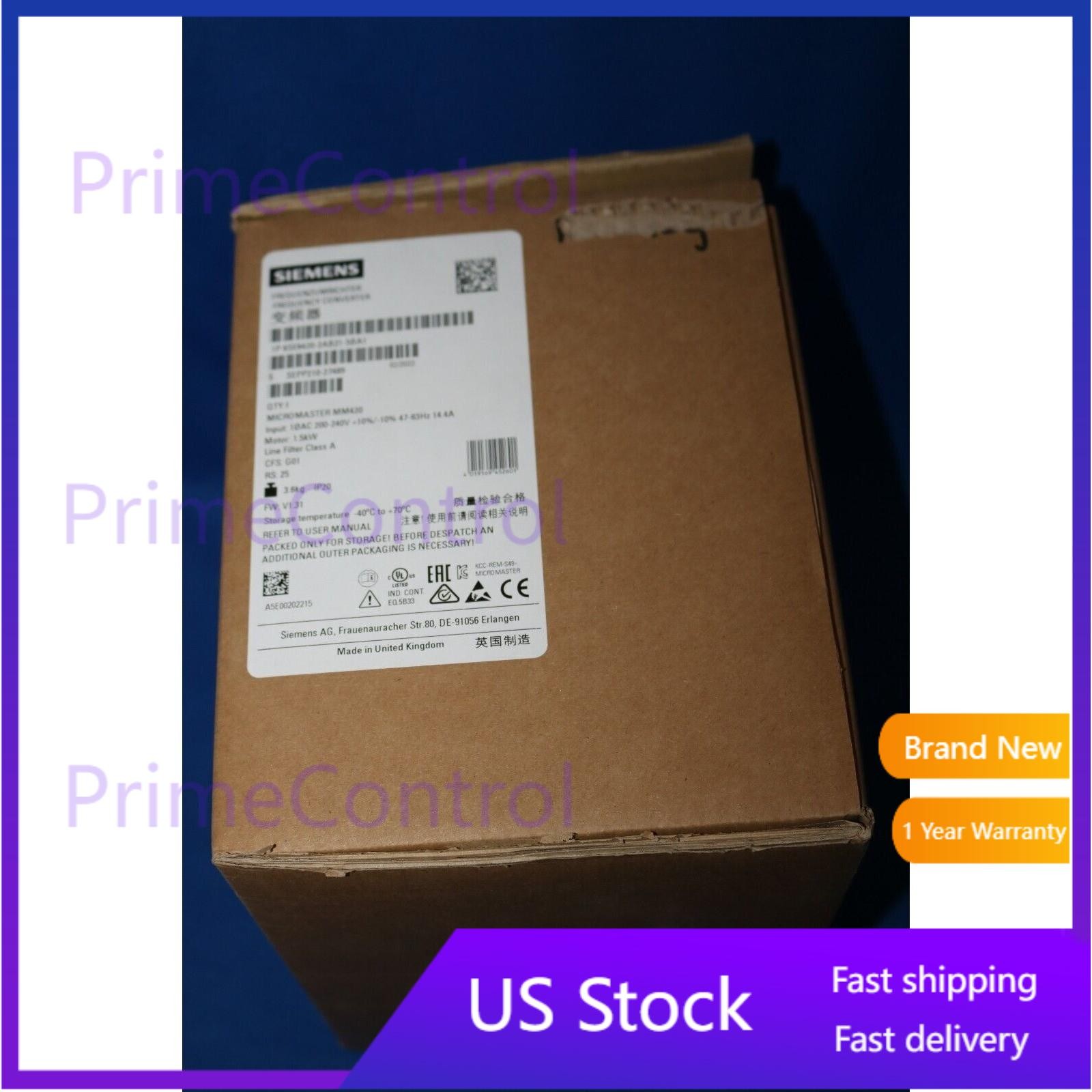 Siemens Simatic 6SE6420-2AB21-5BA1 / 6SE64202AB215BA1 Micromaster 420 1.50 kW