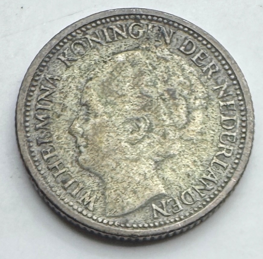 1947 Silver (.640) Curacao 1/10 Gulden - Only 1,000,000 Minted - Free Shipping
