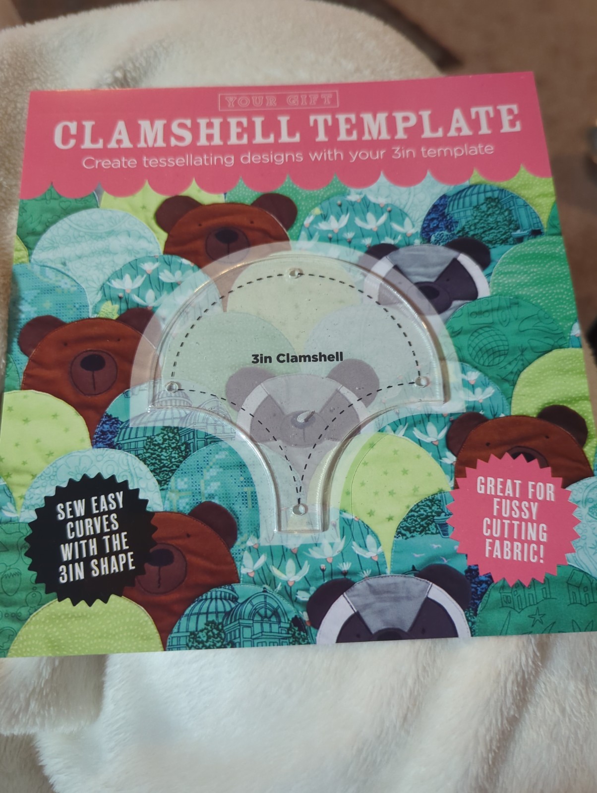 3" Plastic Clamshell Quilt Template For Tessellating Designs