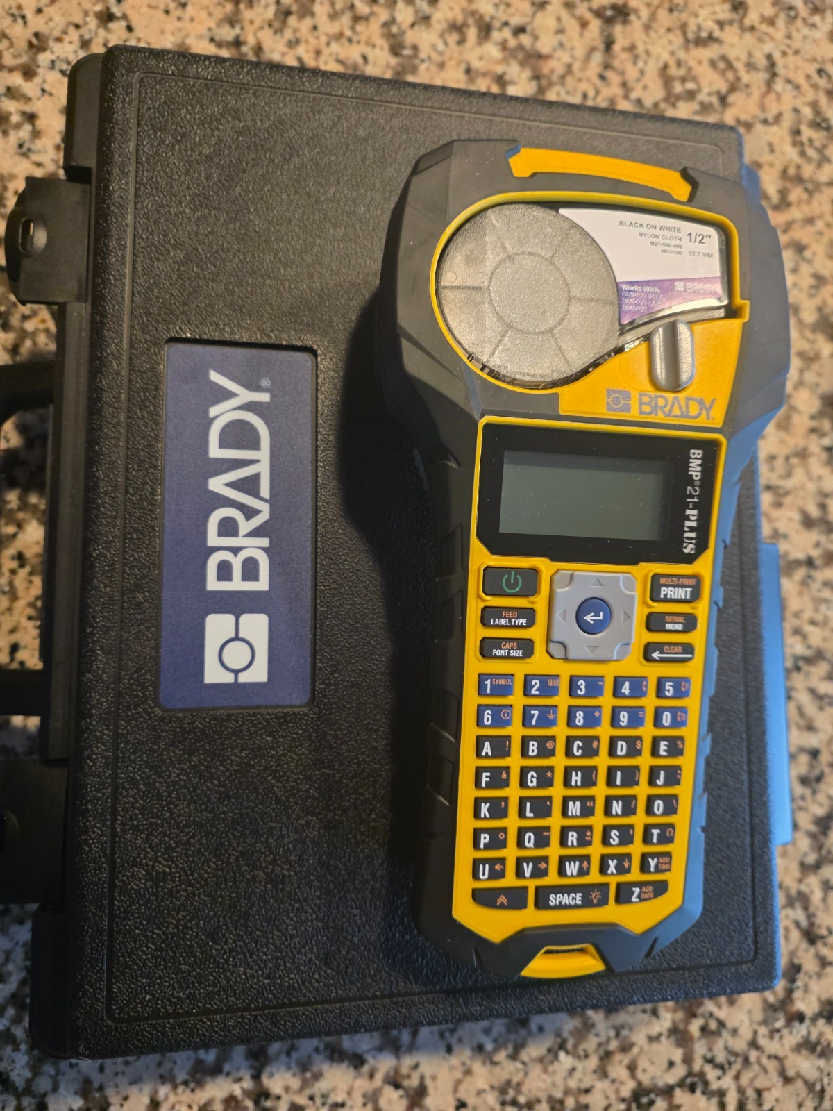 Brady BMP21-Plus Handheld Label Maker Printer - 4 Extra Rolls