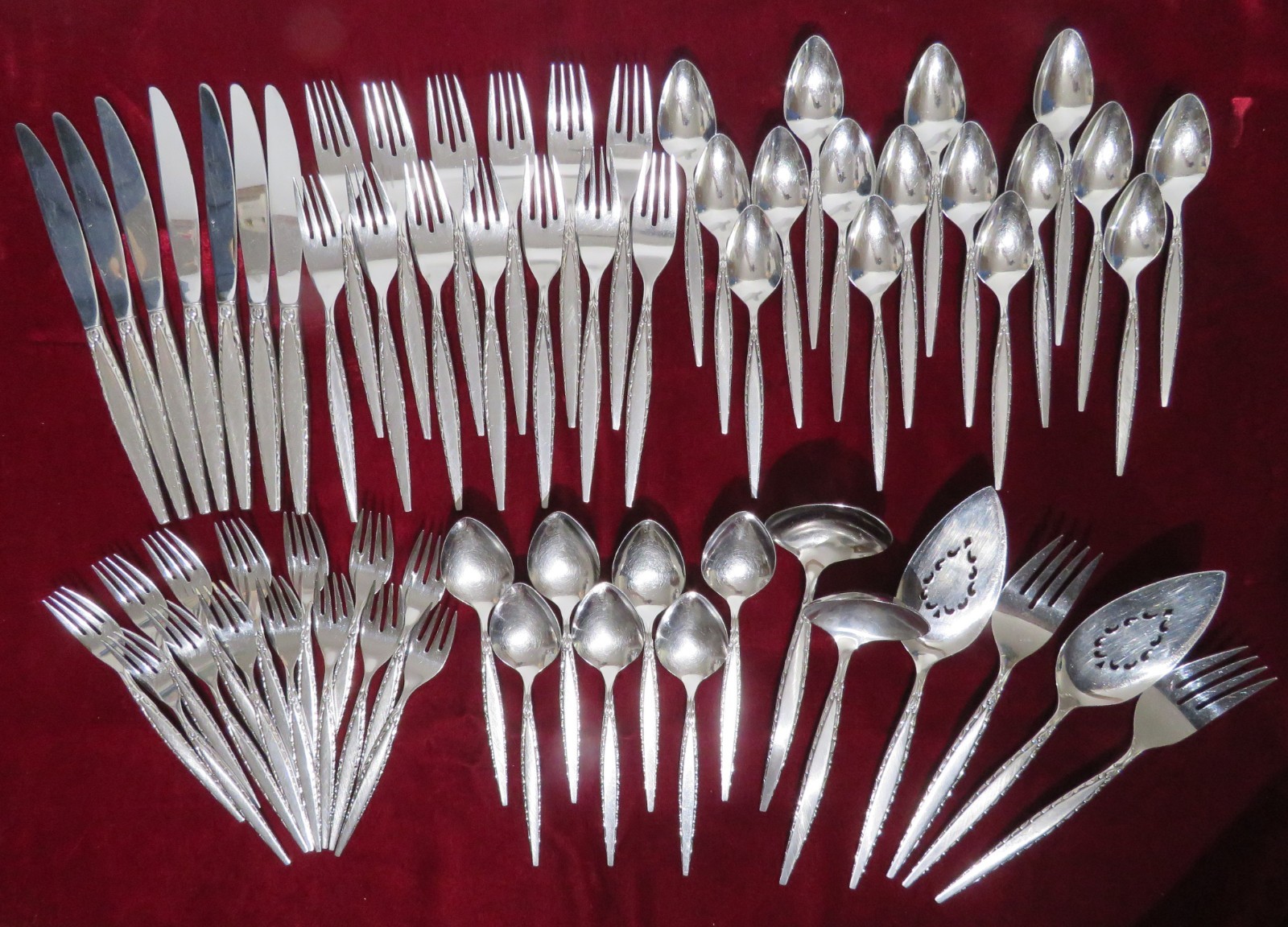 ONEIDA 1968 "Venetia" Stainless Flatware 63 Replacement Pieces uu