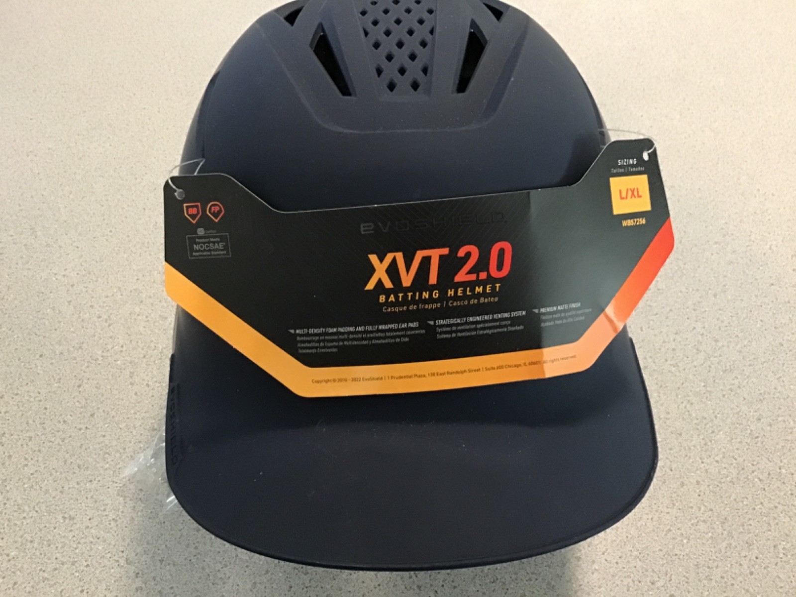 EVOSHIELD XVT 2.0 Batting Helmet  L/ XL  WB57256 Navy Blue