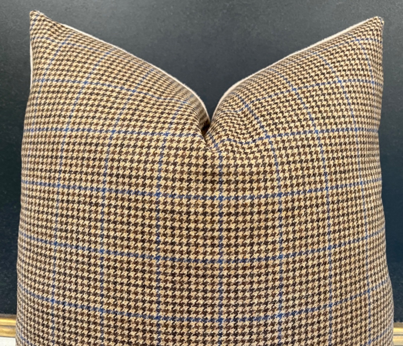 Ralph Lauren Walmer Tweed Camel Wool Custom Pillow Cover Haberdashery Pillow car