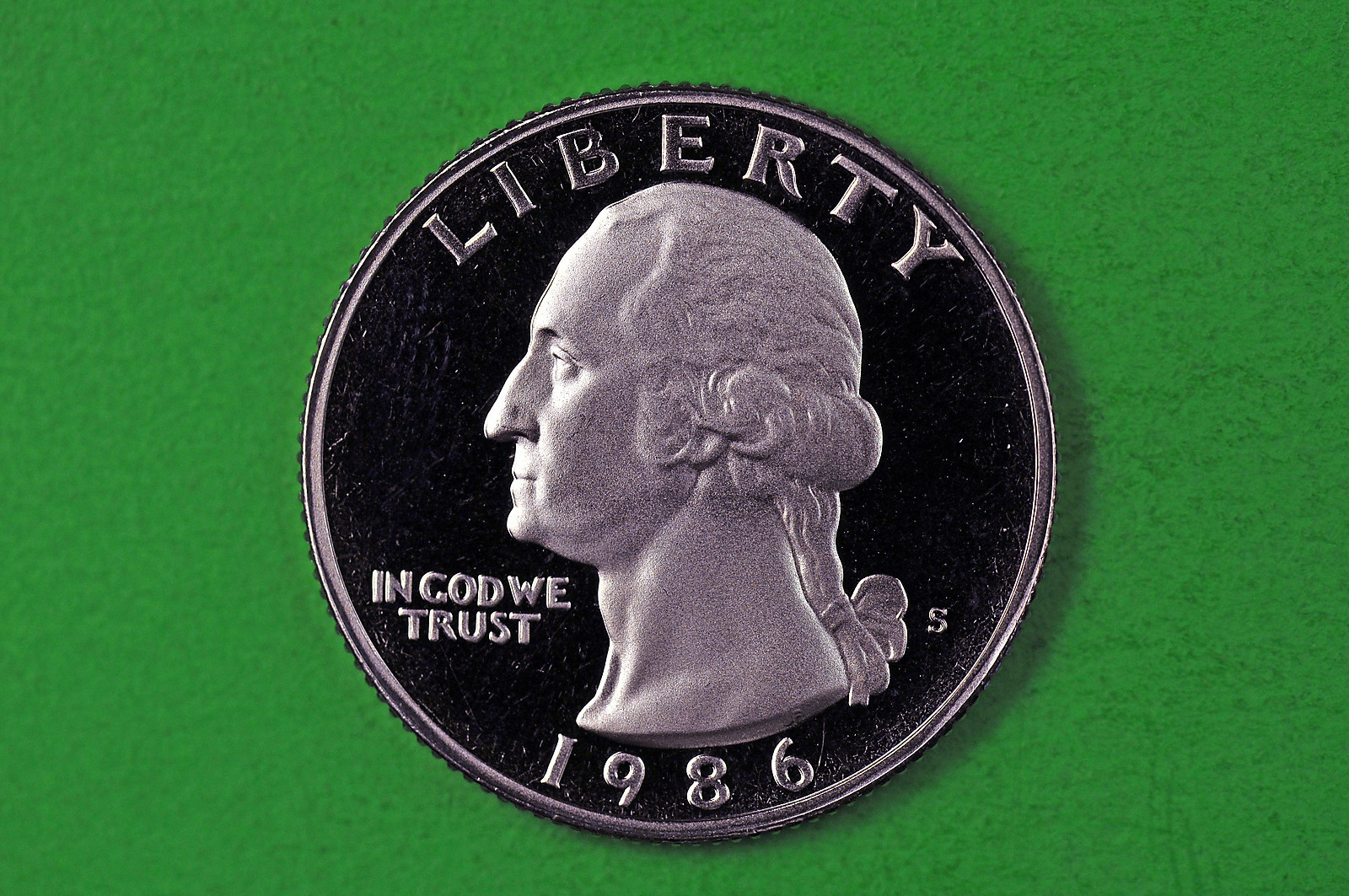 1986-S Deep Cameo Washington GEM  Proof US Quarter
