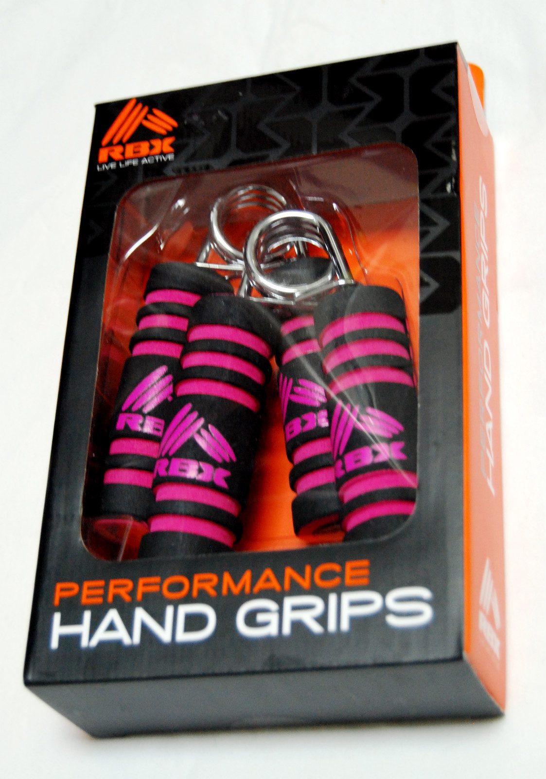 NIB RBX Live Life Active Performance Exercise Hand Grips in Hot Pink & Black
