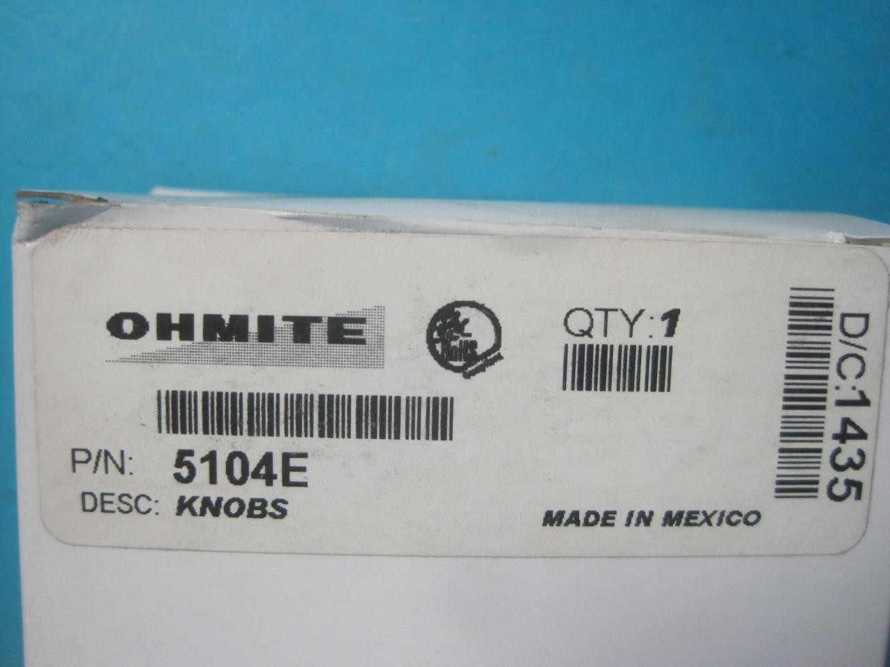 OHMITE P/N 5104E HANDWHEEL KNOB WITH POINTER - NEW DIAMETER 3.5" REPLACEMENT