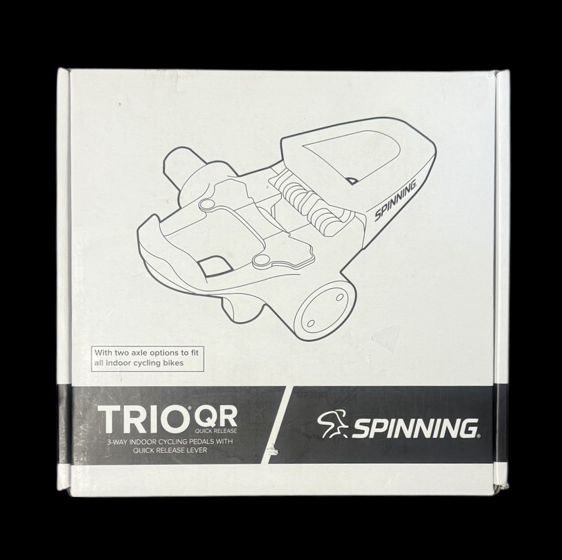 Spinning Trio QR 3 Way Indoor Cycling Pedals/ Quick Release Lever Threadless