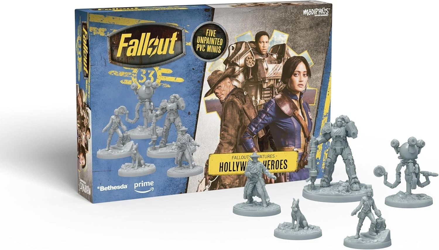Fallout Hollywood Heroes Miniatures PVC Set Modiphius BRAND NEW Fast & Free Post