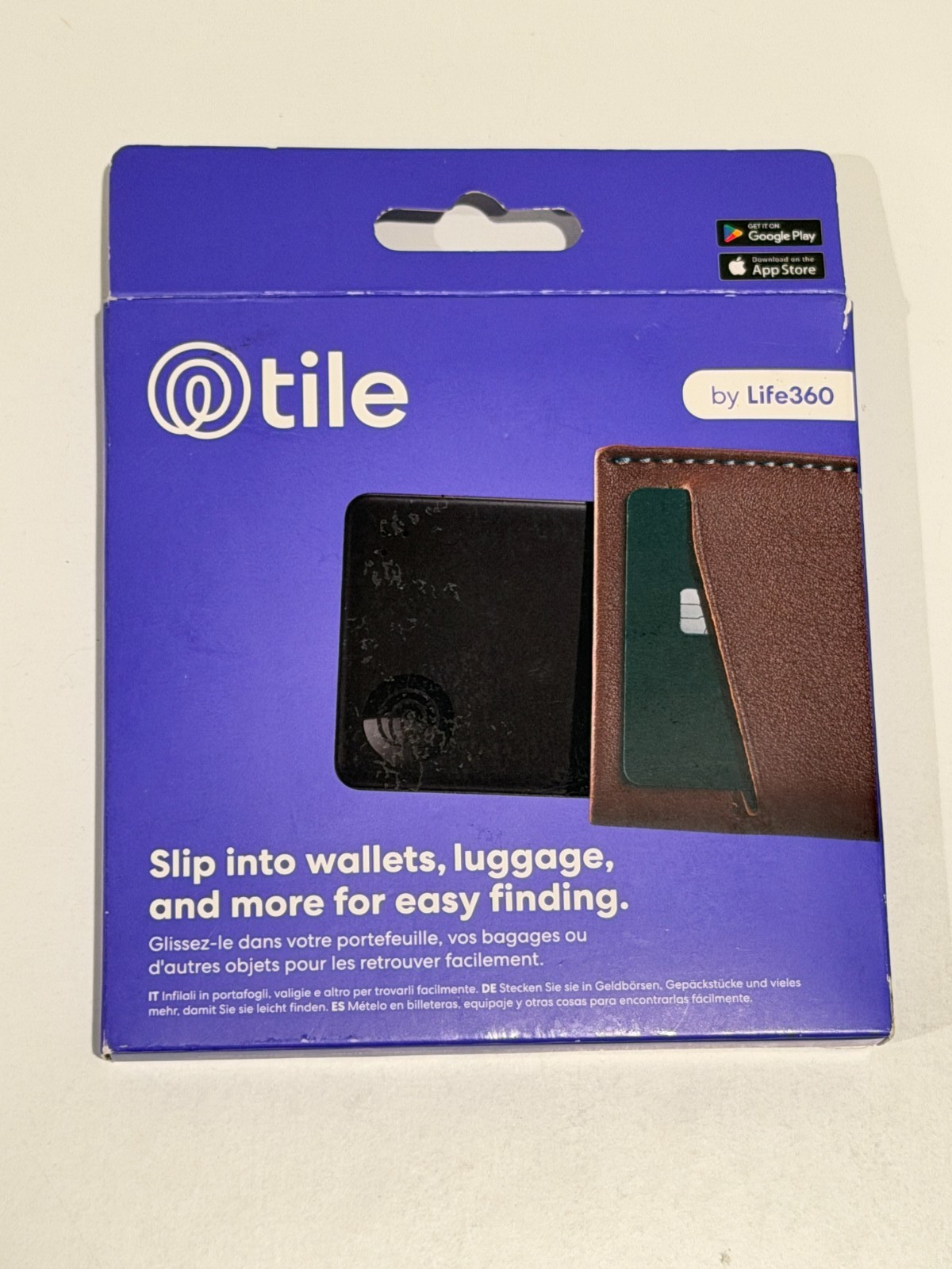 Tile by Life360 Slim Wallet GPS Tracker Bluetooth Finder - Black NEW SEALED