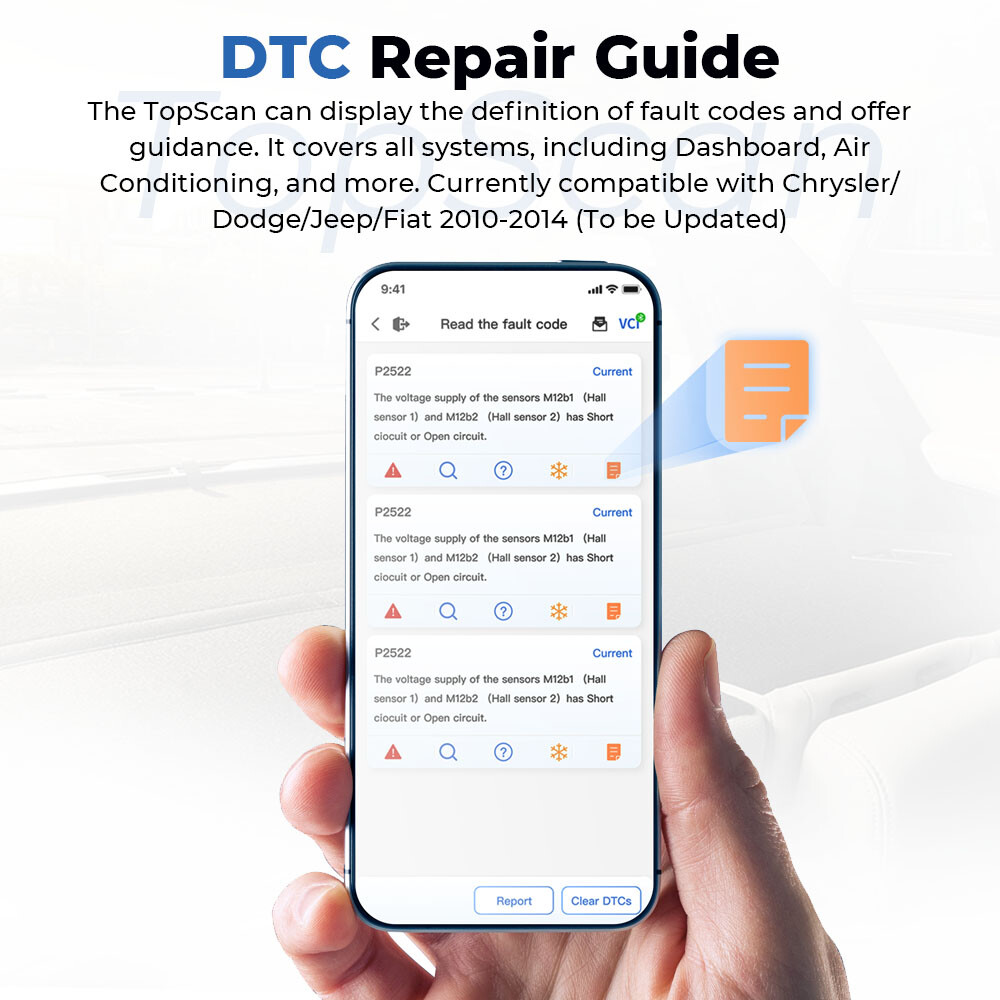 TOPDON OBD2 Scanner, TopScan Lite, Bluetooth Bidirectional Scan Tool, 8 Resets