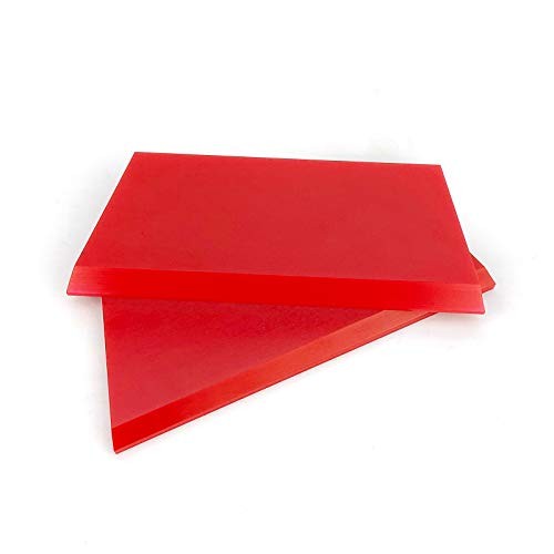 2pack Squeegee Blades Replacement Mini Squeegee, 5.1x 2 inch, for Cleaning Red