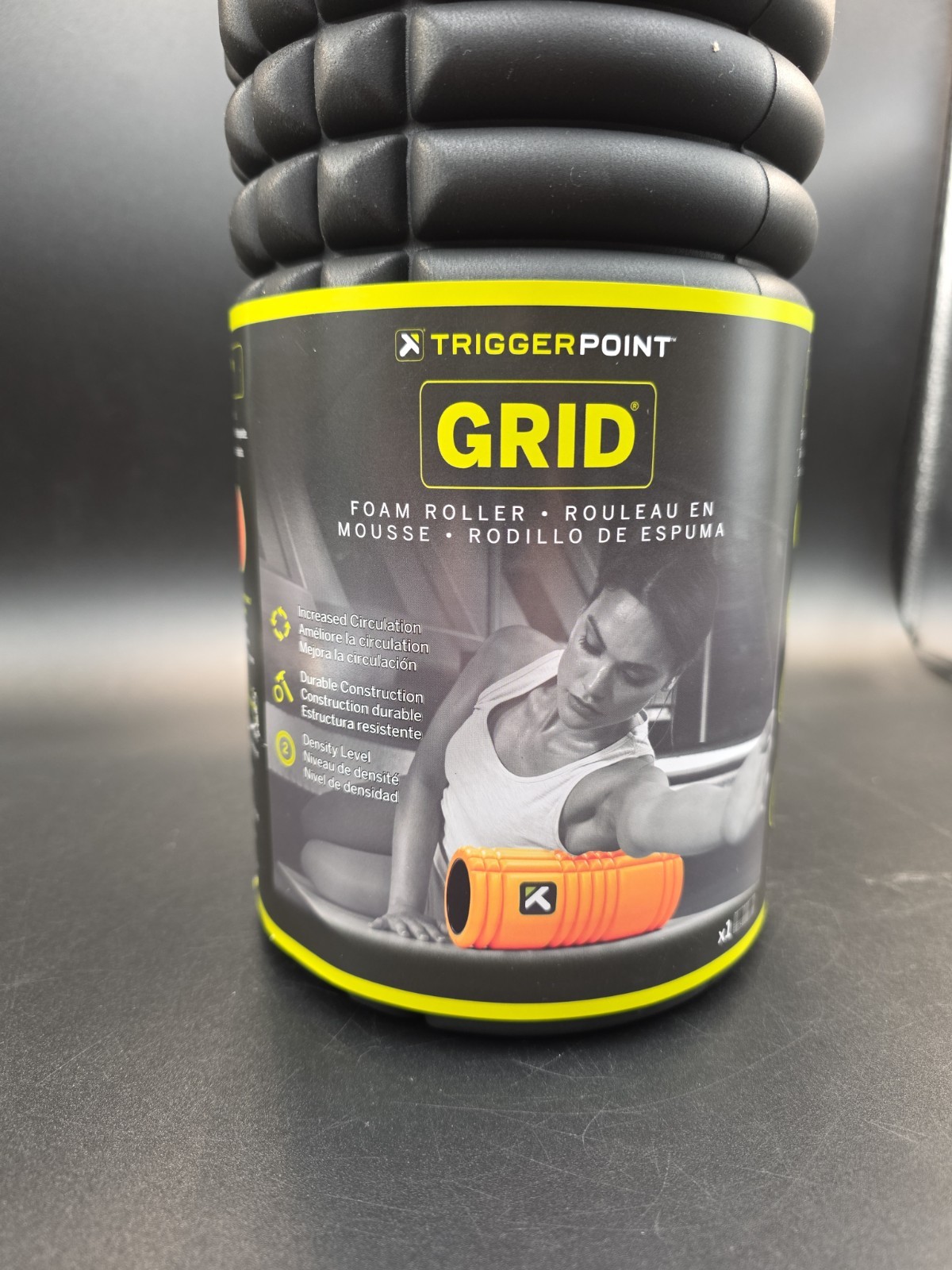 TRIGGERPOINT GRID 1.0 FOAM ROLLER BLACK/GREEN