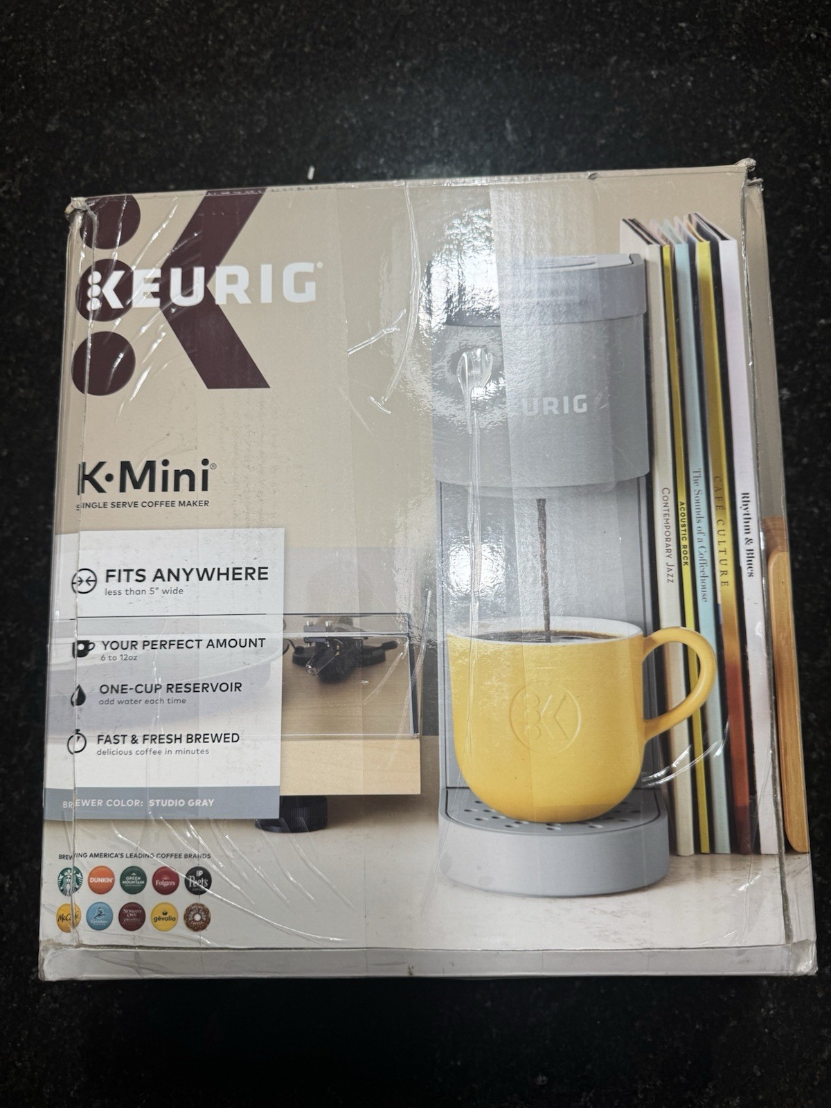 Keurig K-Mini Single Serve K-Cup Pod Coffee Maker Studio Gray Kitchen Open Box
