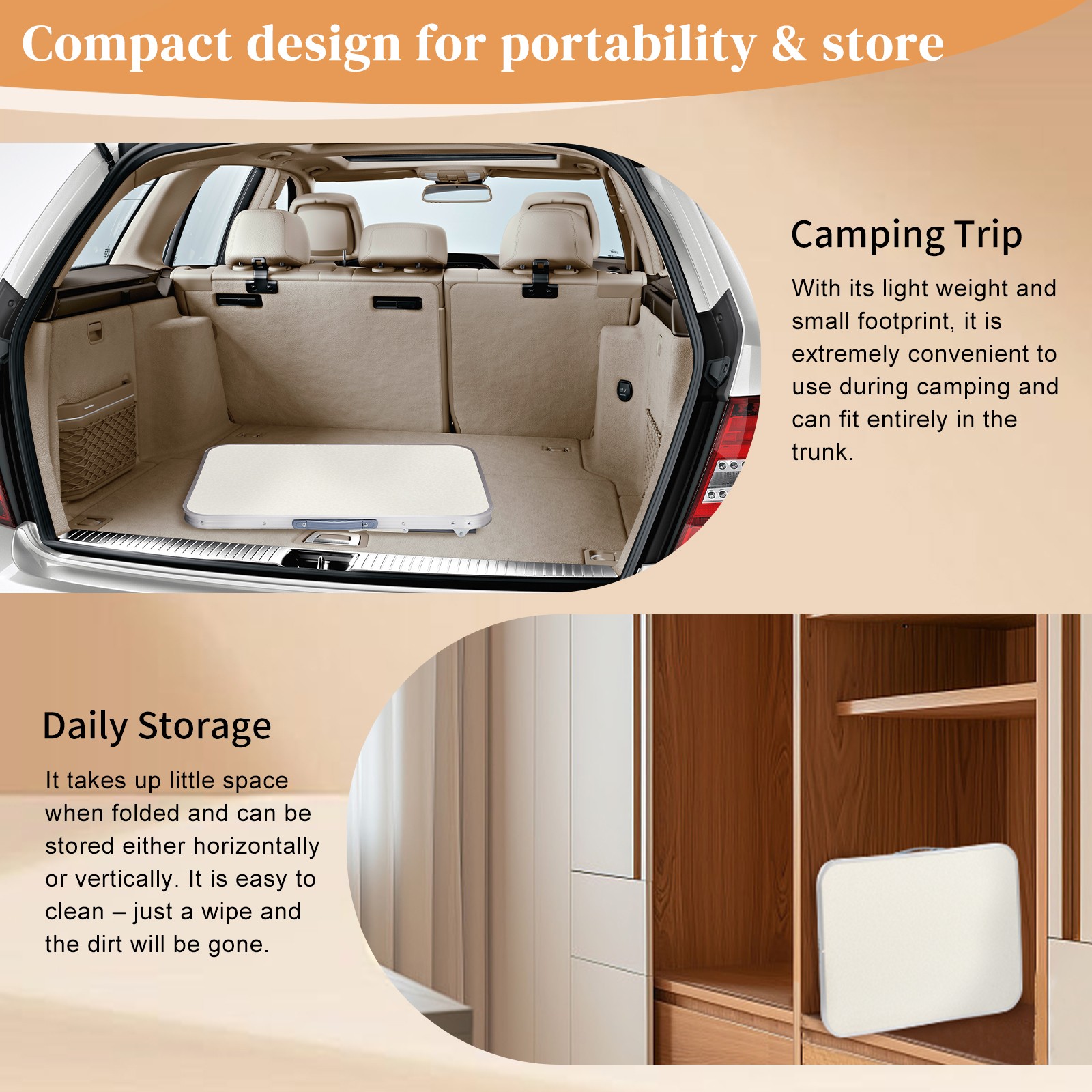 70x50x60cm Aluminum Camping Folding Table
