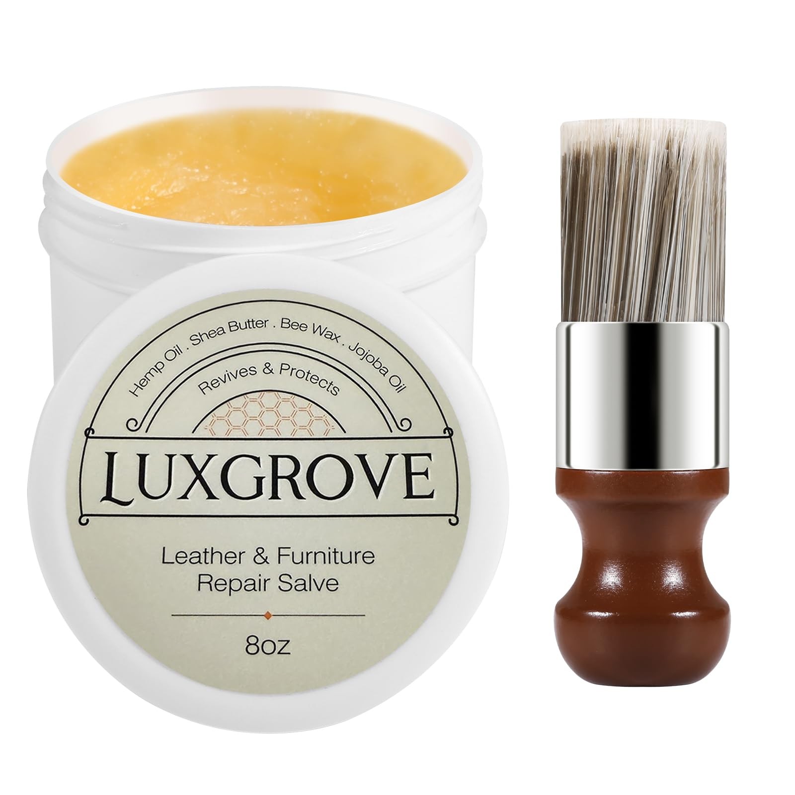® Leather & Furniture Repair Salve & Brush Set, Leather Cleaner and Condition...