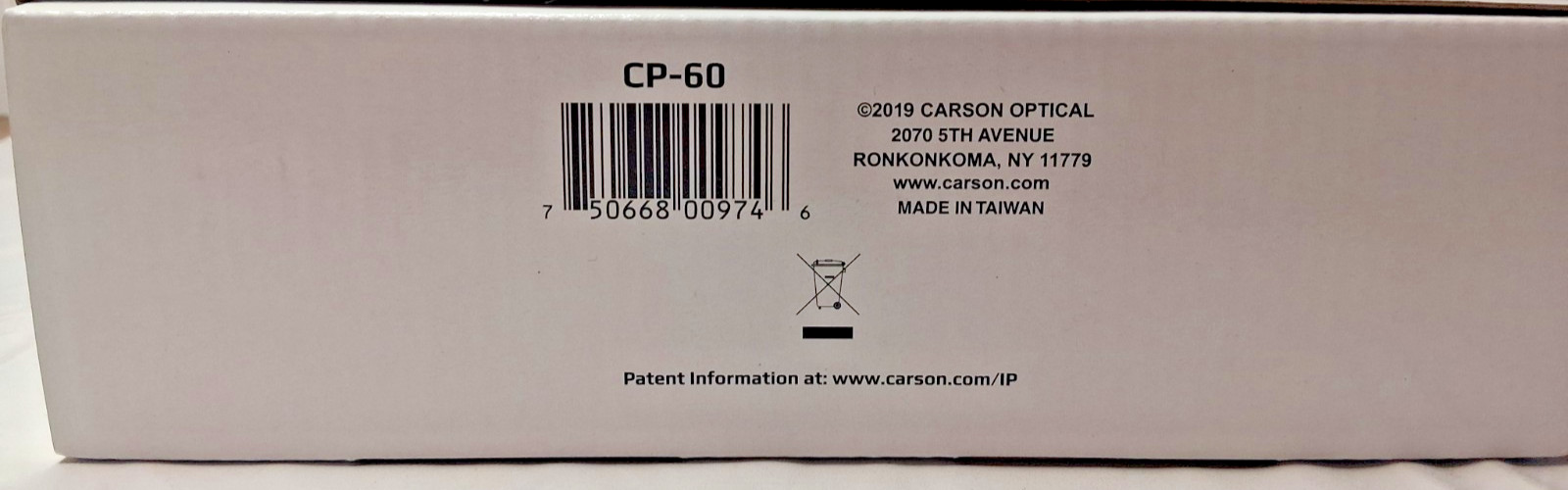 CARSON OPTICAL Acrylic Eyeglass Frame Magnifier 3x Rectangular CP-60