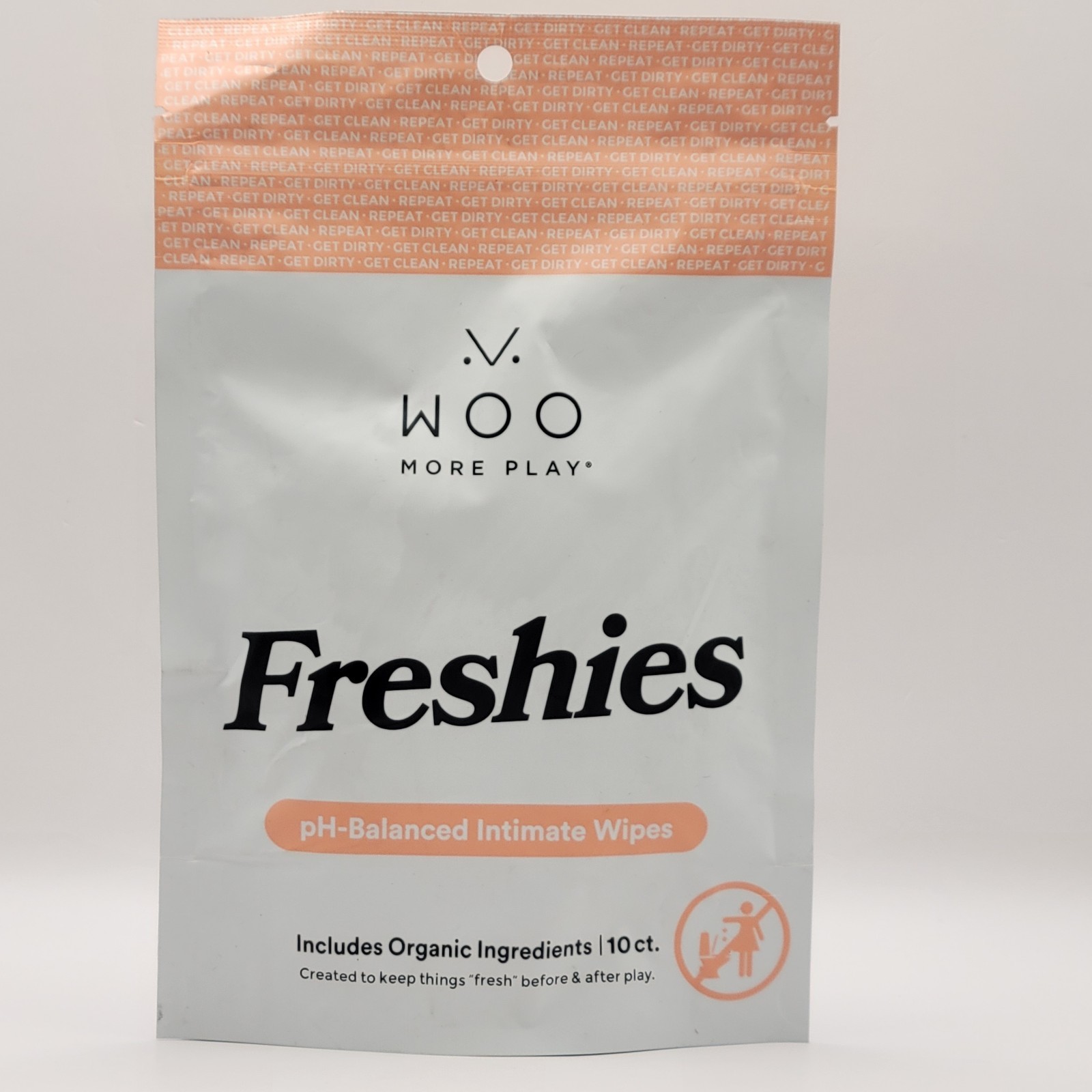 Woo More Play FRESHIES  - 10 After Play Wipes - Individually Wrapped - Organic