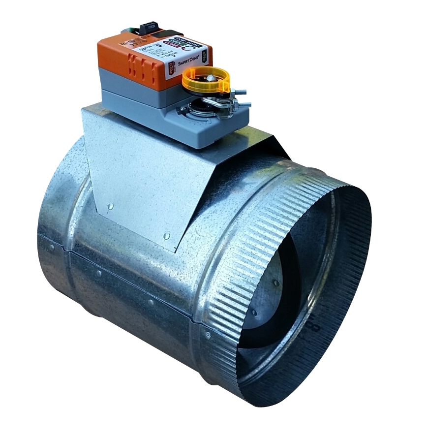 HVAC Zone Damper (Round 7") Professional Grade/ Heavy Duty - USA Made, 24VAC