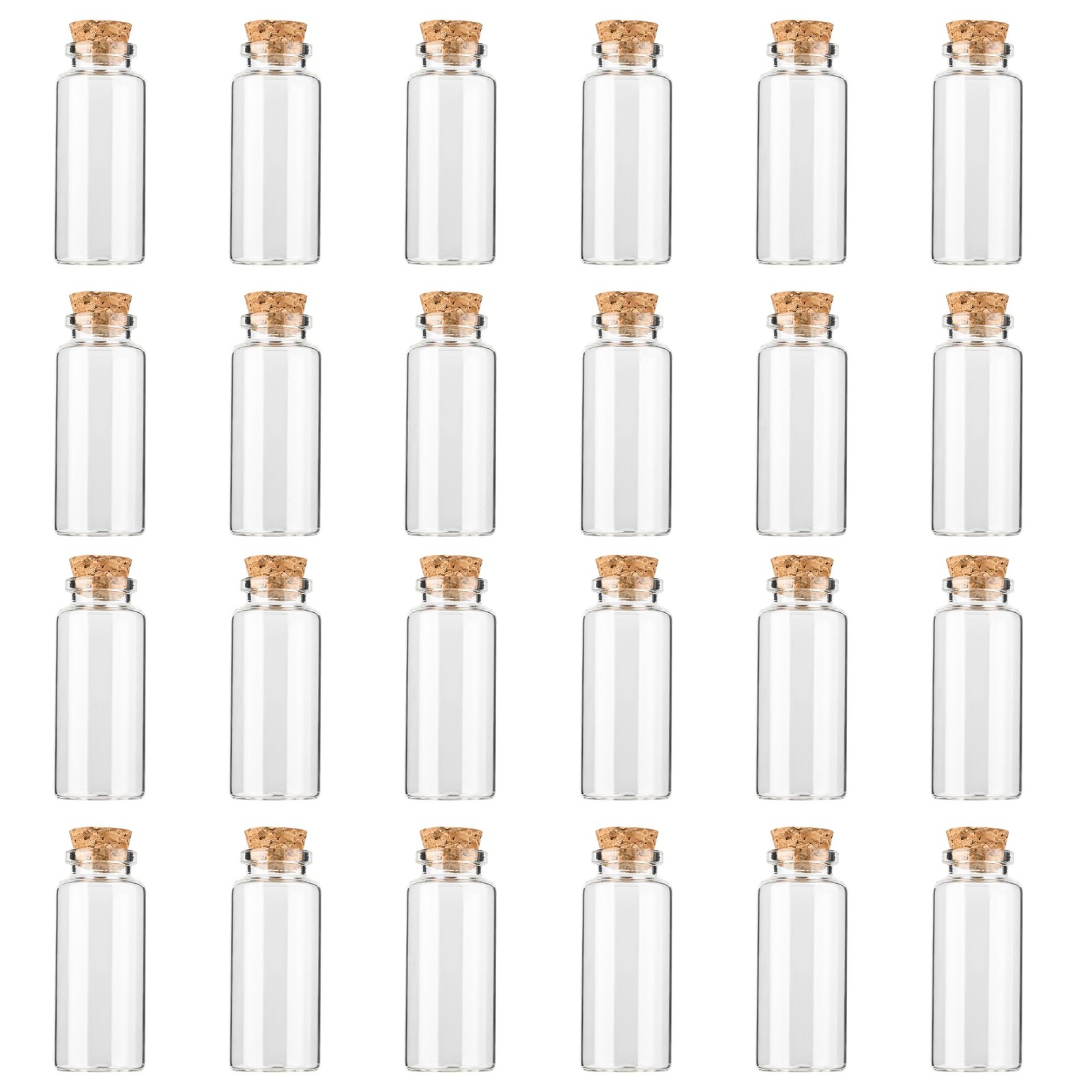 10 ml 0.86"x1.96" Glass Bottles with Cork Stopper Small DIY Decoration jars