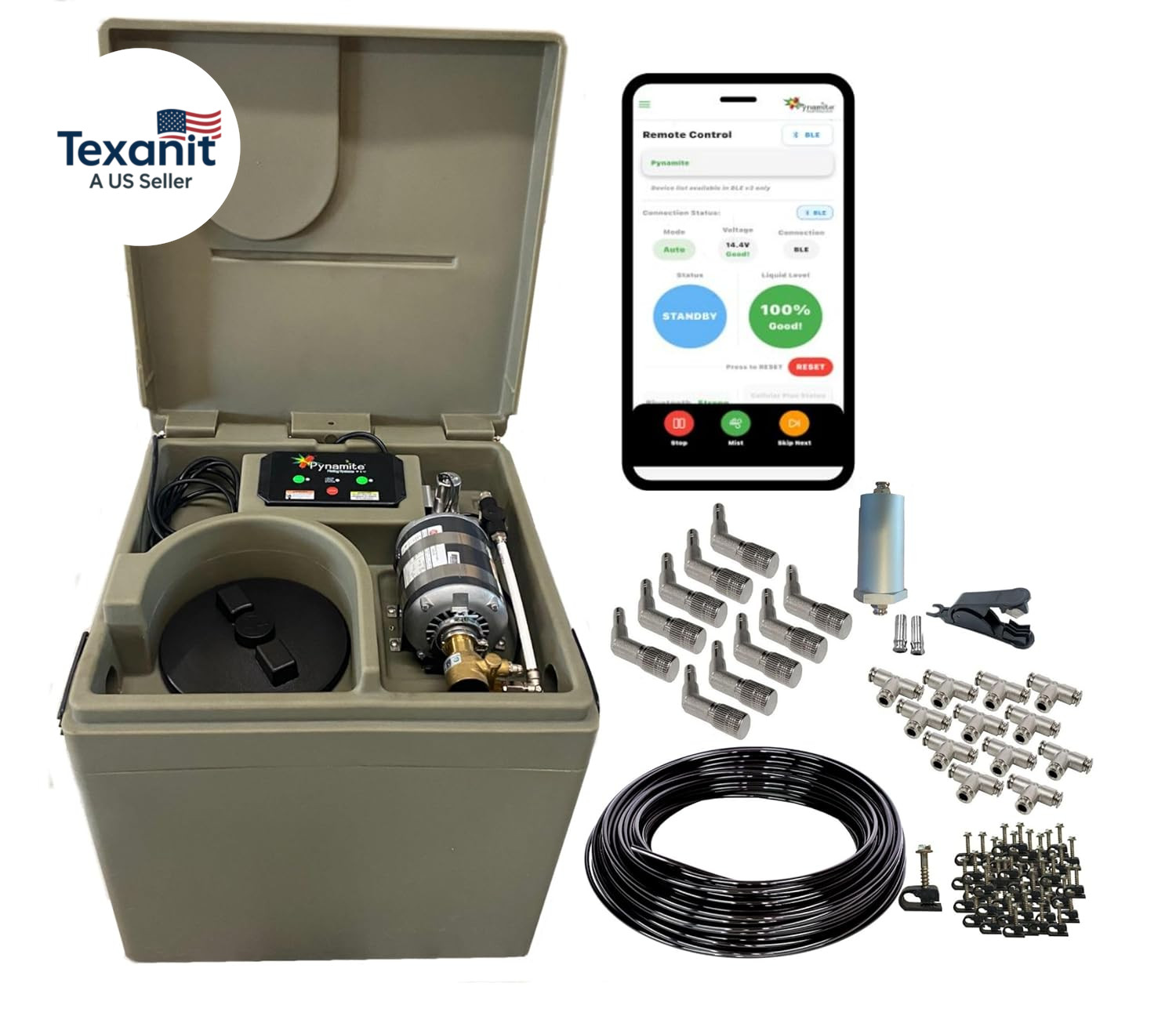 Mosquito Misting System  Wi-Fi/Bluetooth App & 10 Nozzle Kit