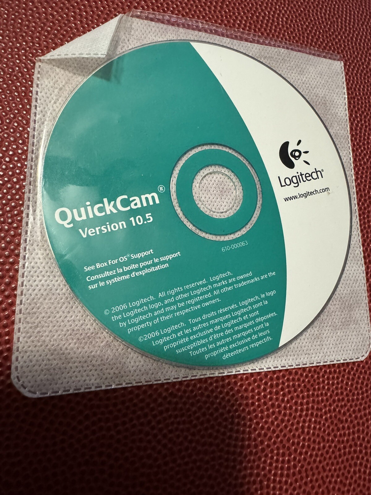 Used Acceptible Logitech Quickcam v11.8 CD For Windows XP and Vista
